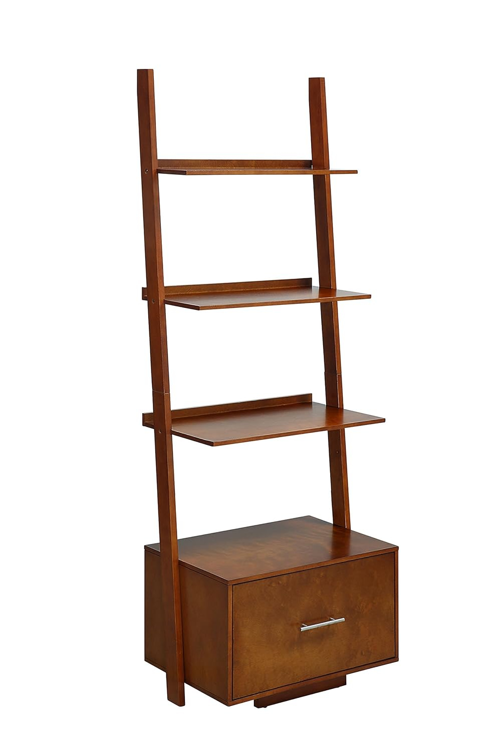 Convenience Concepts American Heritage Ladder Bookcase with File Drawer-Finish:Cherry