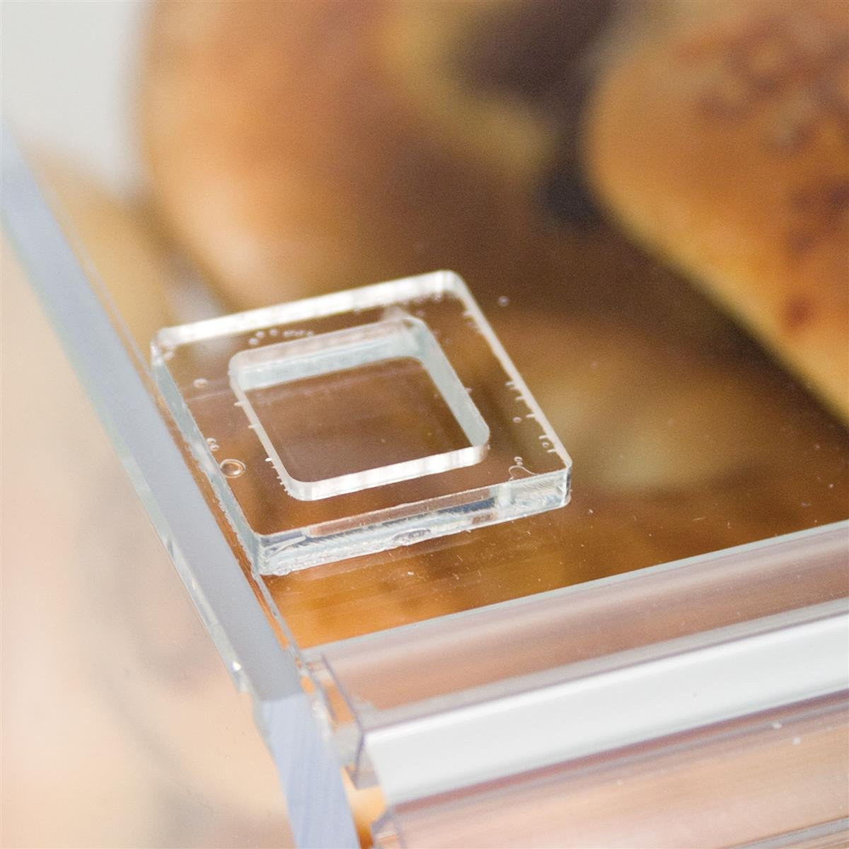 Clear Acrylic Stackable Bakery Display Case with Hinged Slanted Door