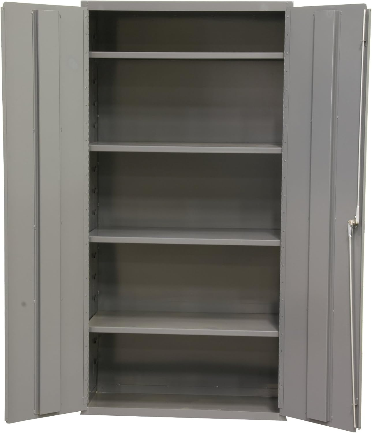 Durham  14 Gauge Flush Door Style Lockable Shelf Cabinet with 4 Adjustable Shelves - Gray - 36 x 18 x 72 in.
