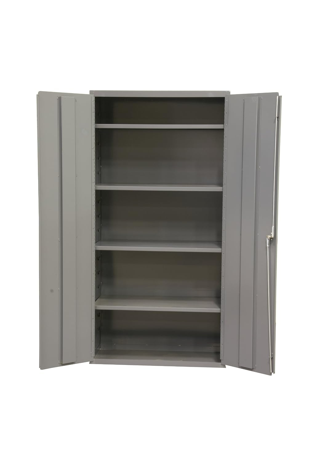 Durham  14 Gauge Flush Door Style Lockable Shelf Cabinet with 4 Adjustable Shelves - Gray - 36 x 18 x 72 in.