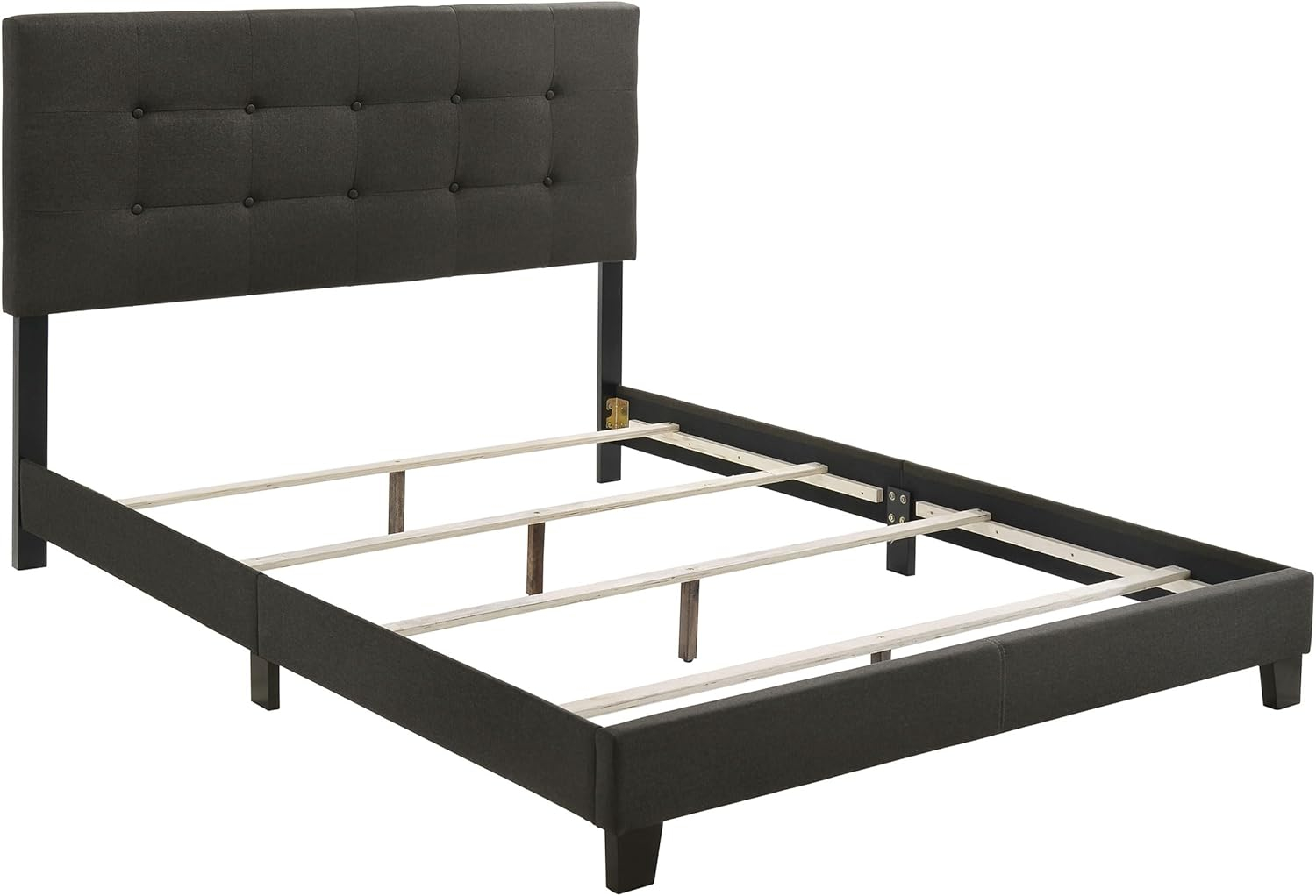 Mapes Tufted Upholstered Queen Bed Charcoal
