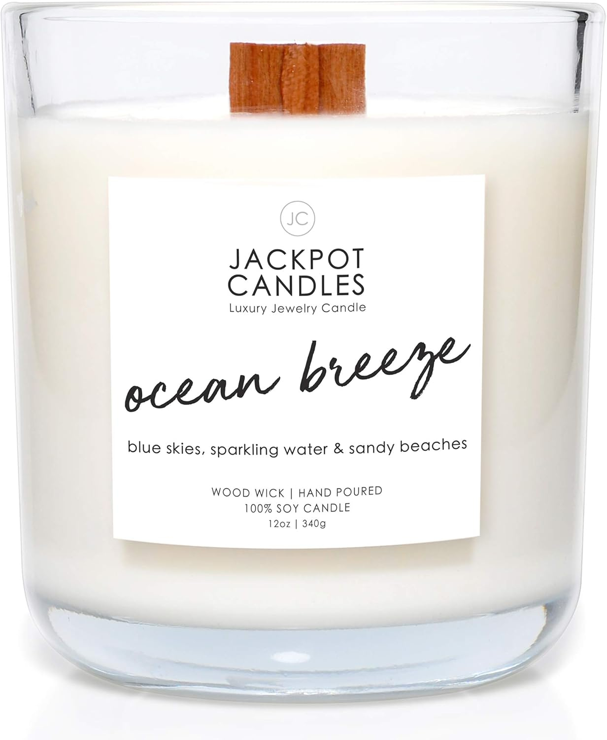 Ocean Breeze Candle with Ring Inside (Surprise Jewelry Valued at $15 to $5,000) Ring Size 9
