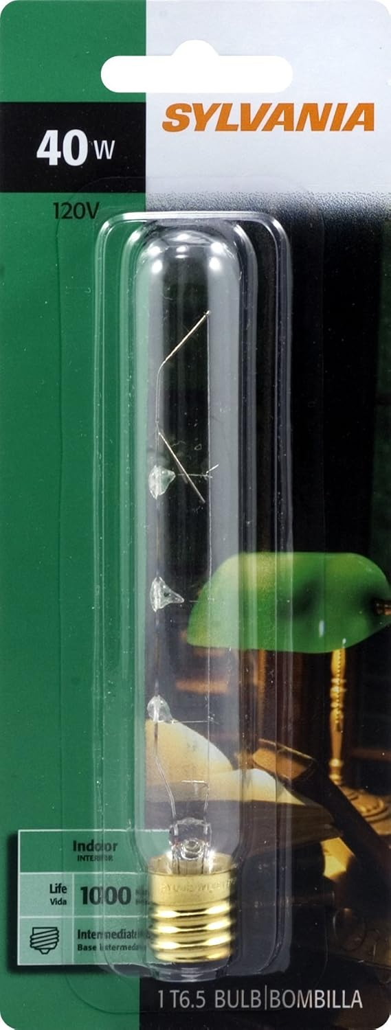 Clear Tubular Intermediate Base Incandescent Bulb, 40 Watts