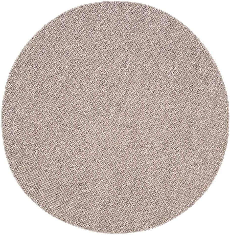 Courtyard CY8521 Power Loomed Indoor/Outdoor Area Rug - Beige/Brown - 5' round - Safavieh.