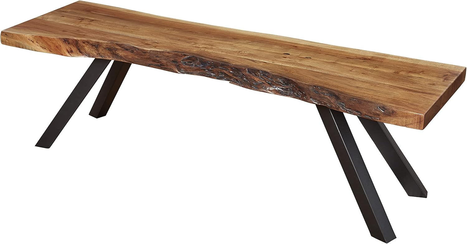 Modus Reese Solid Wood Dining Bench in Natural Acacia