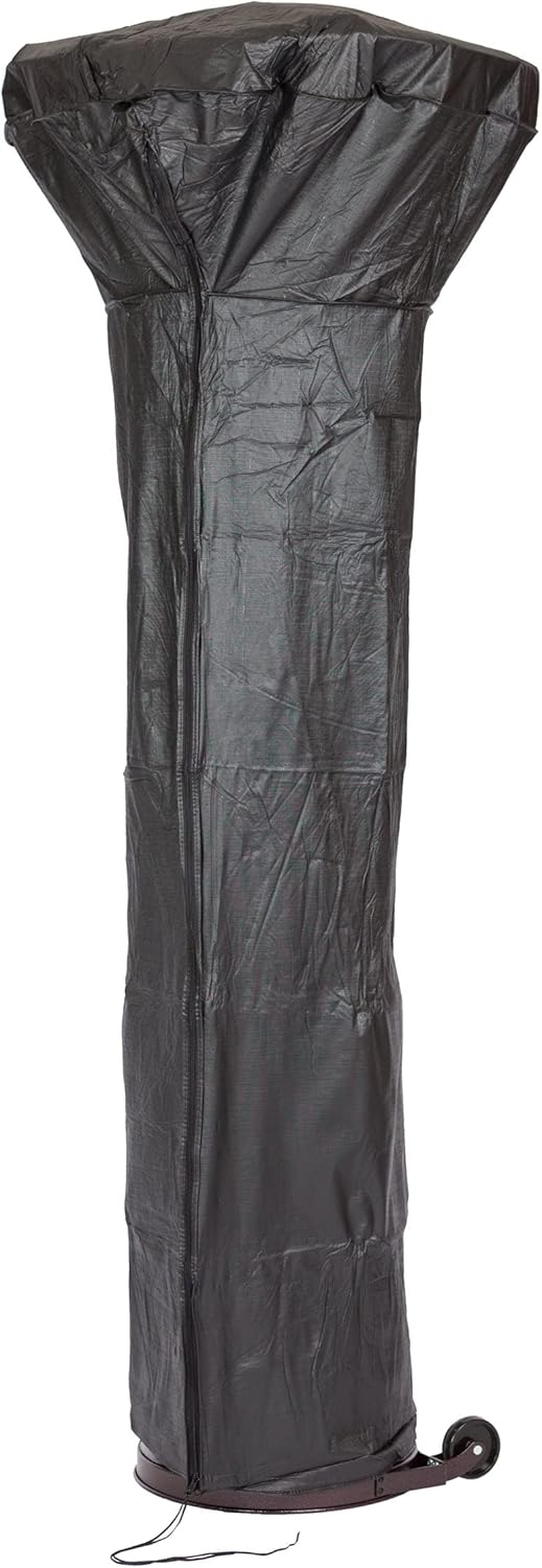 Balken Home Fire Sense Outdoor Full Length Patio Heater Vinyl Cover, Black
