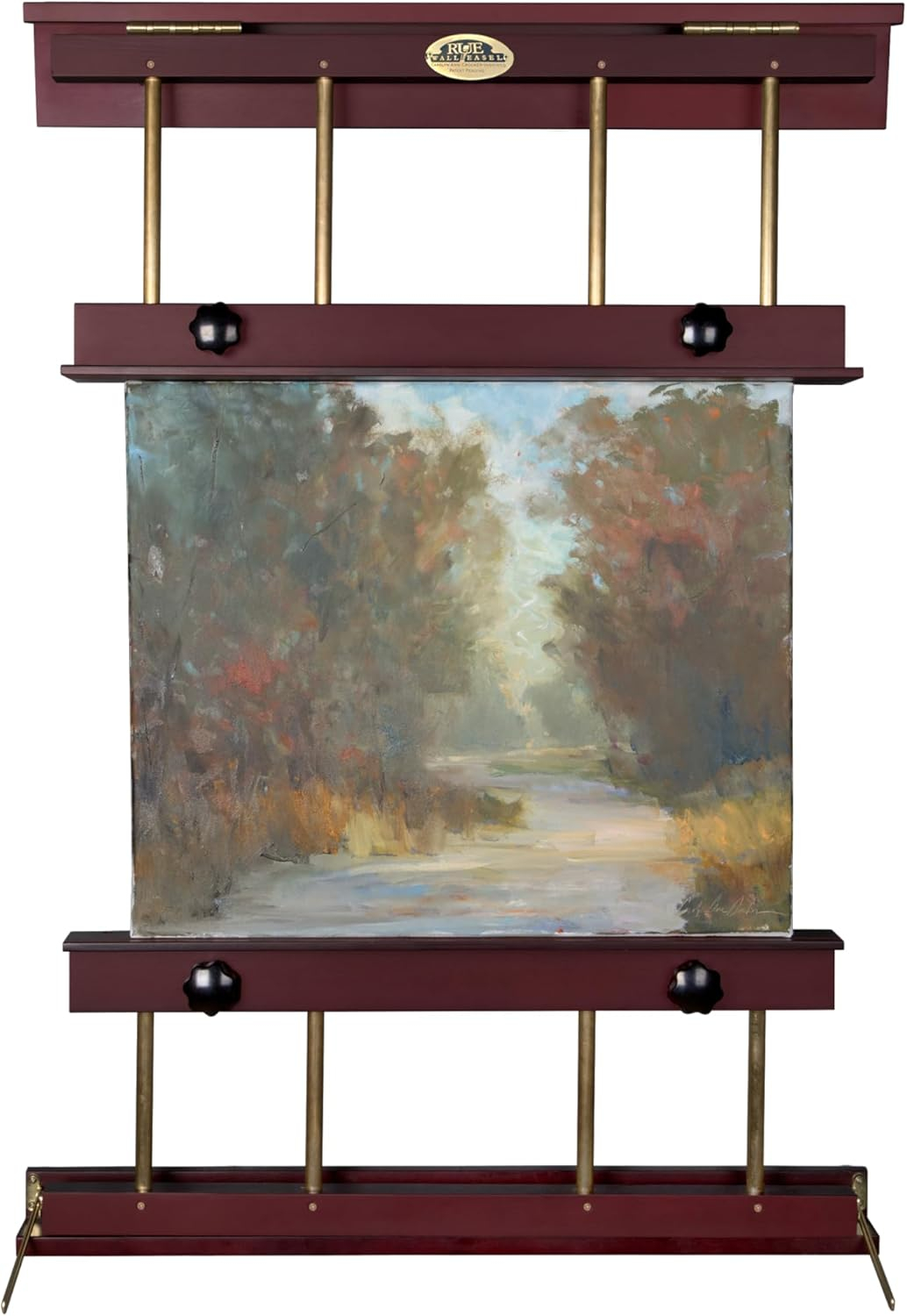 Rue WAll Display & Painting Easel Medium - 32in Wide-Canvases up to 40in High - Mahogany