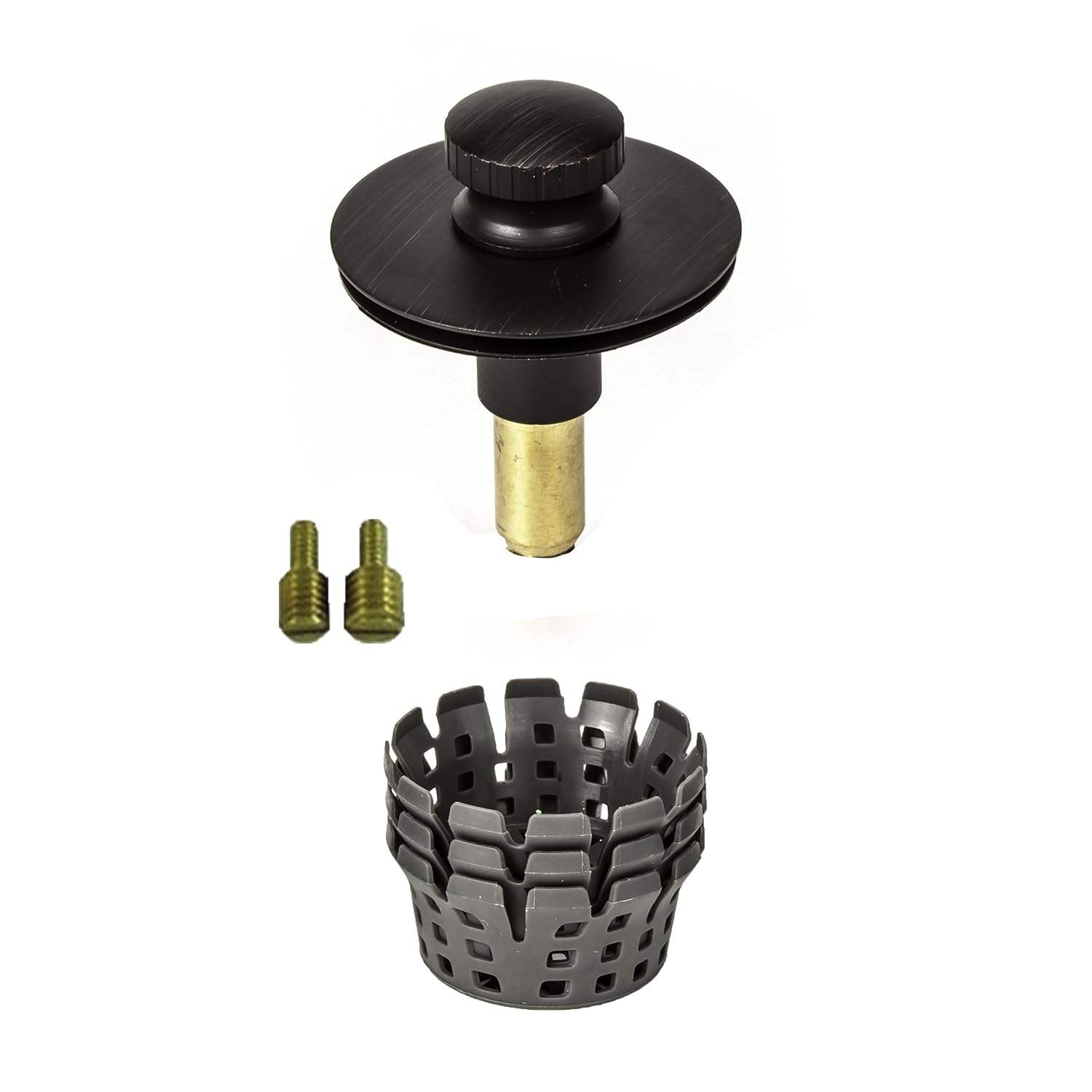 Universal Lift n Lock (Push Pull) Bath Tub/Bathtub Drain Stopper w/ 3/8" and 5/16" Fittings Oil Rubbed Bronze