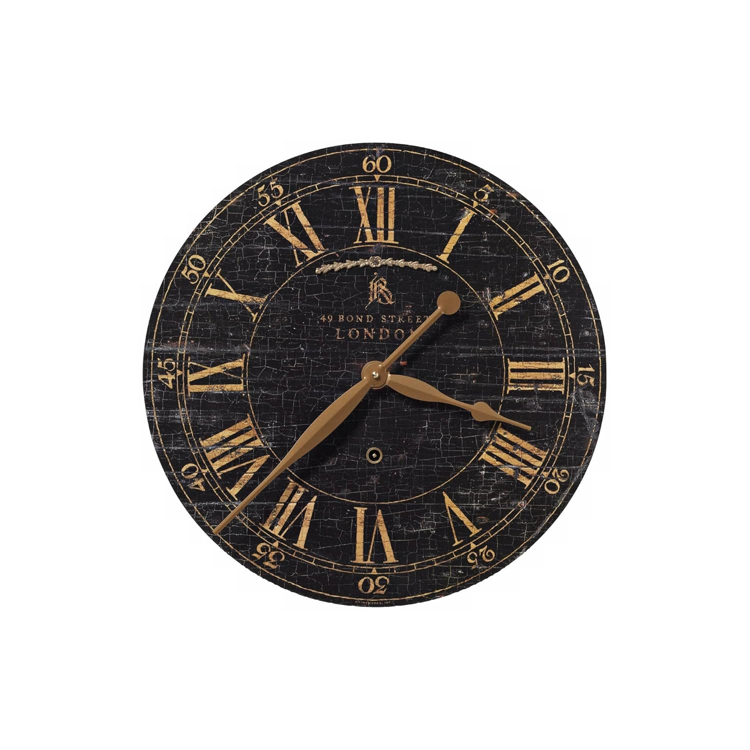 Uttermost Bond Street Black 18" Wide Round Wall Clock