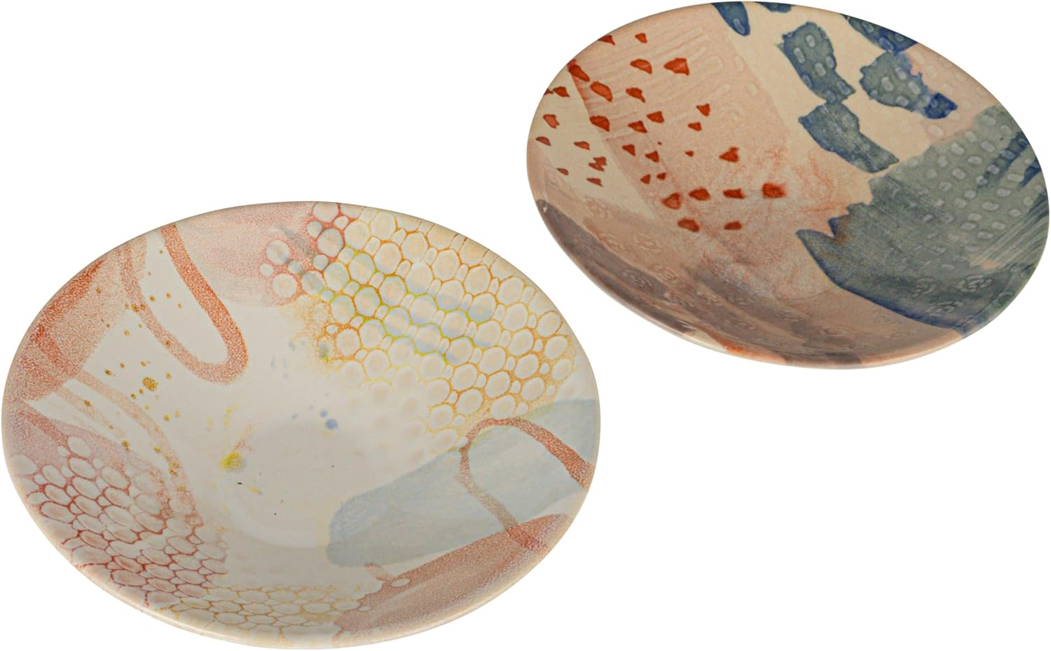 Bloomingville Abstract Elegance Stoneware Bowl Set, Multicolor, Set of 4