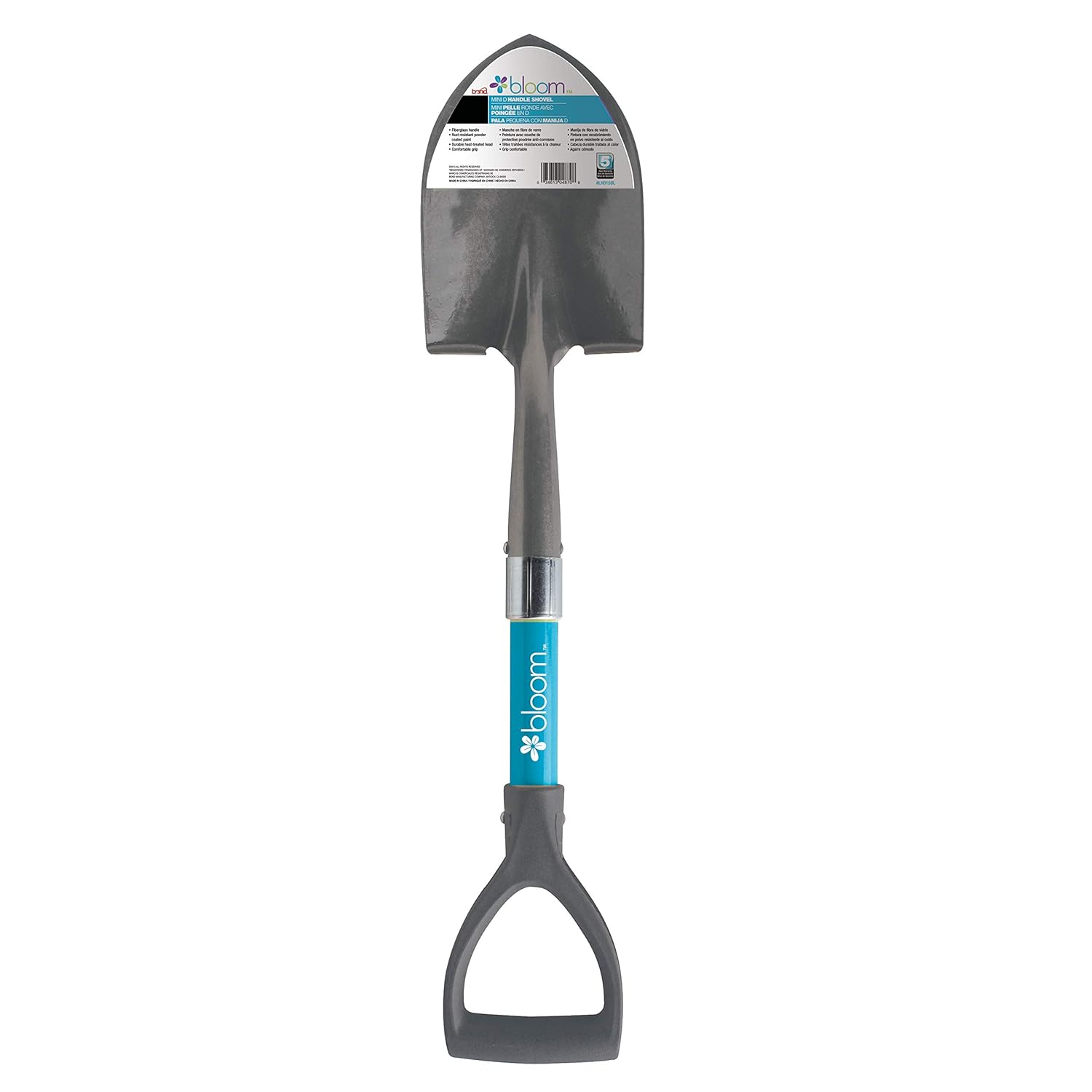 Bloom Mini D-Handle Shovel, Assorted Colors, Quantity 1
