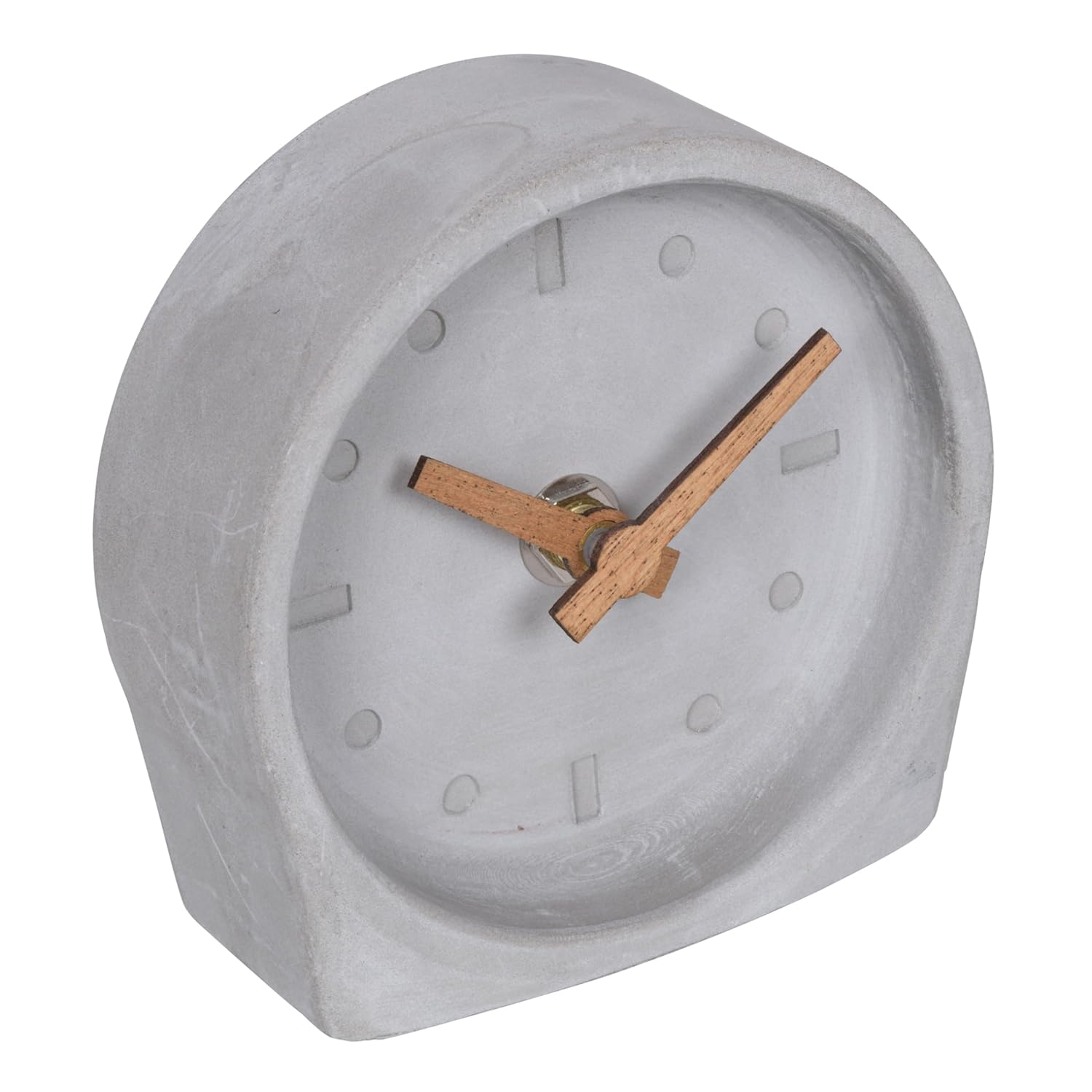 La Crosse Technology 4-Inch Quartz Battery Art Deco Cement Indoor Tabletop Clock, Open Faced Dial