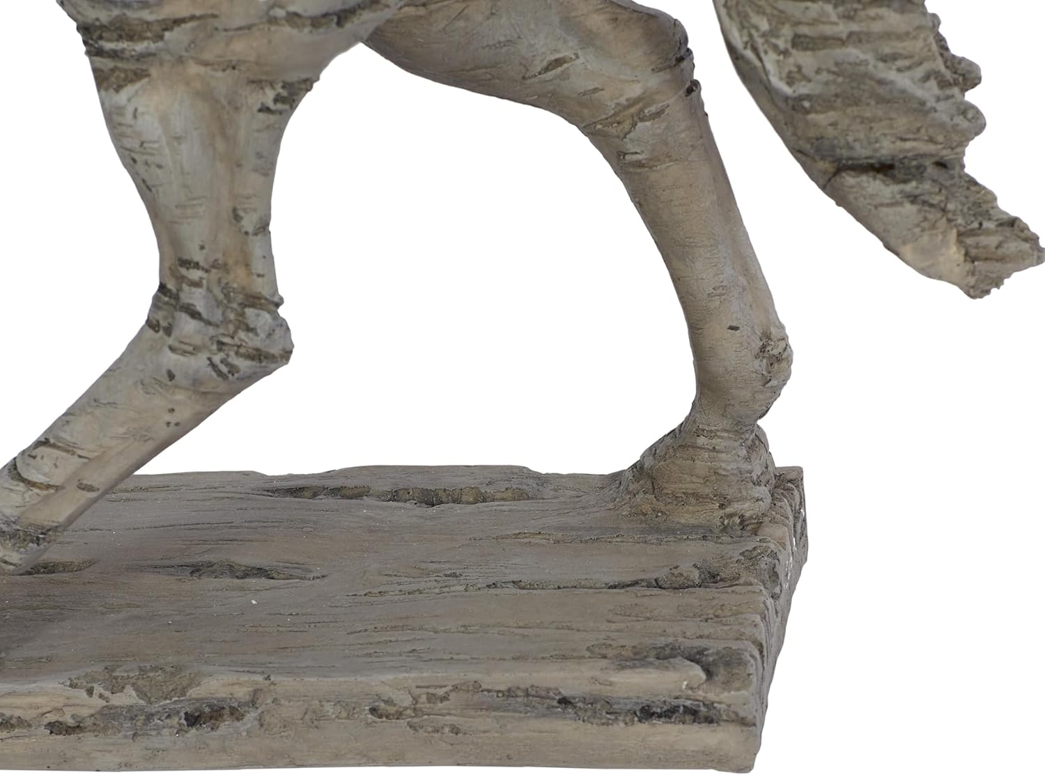 6 in. x 18 in. Beige Polystone Prancing Horse Sculpture