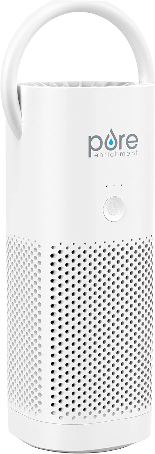 White Portable Table-Top Air Purifier with HEPA Filter