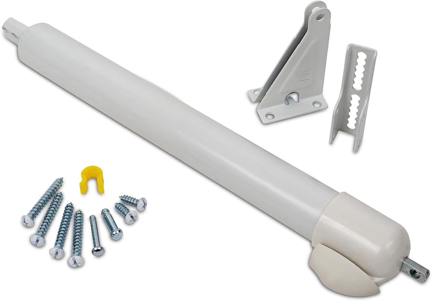 Standard Storm Door Closer with Touch-N-Hold, White