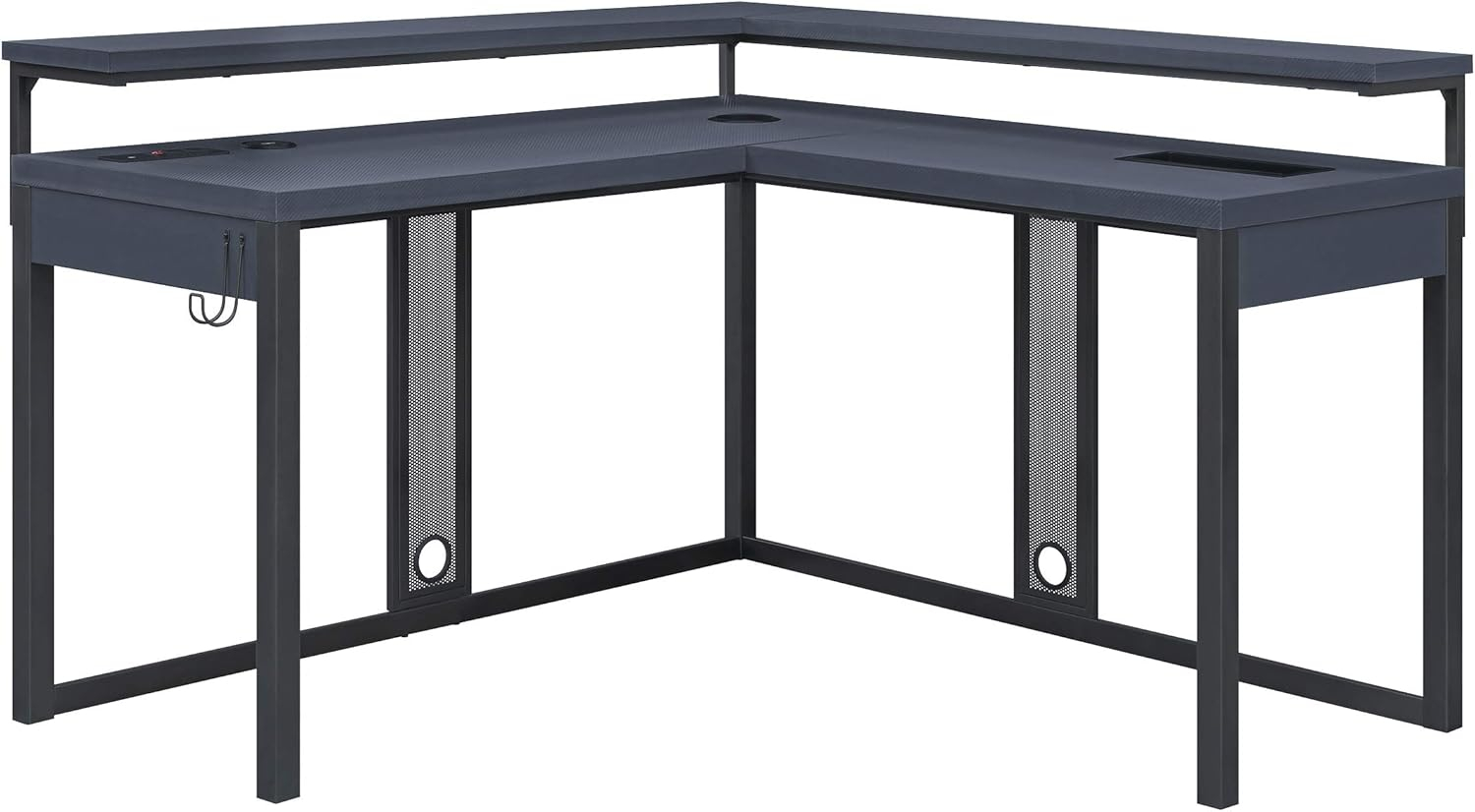 Loadout L/Shape Gaming Desk in Black Steel Metal
