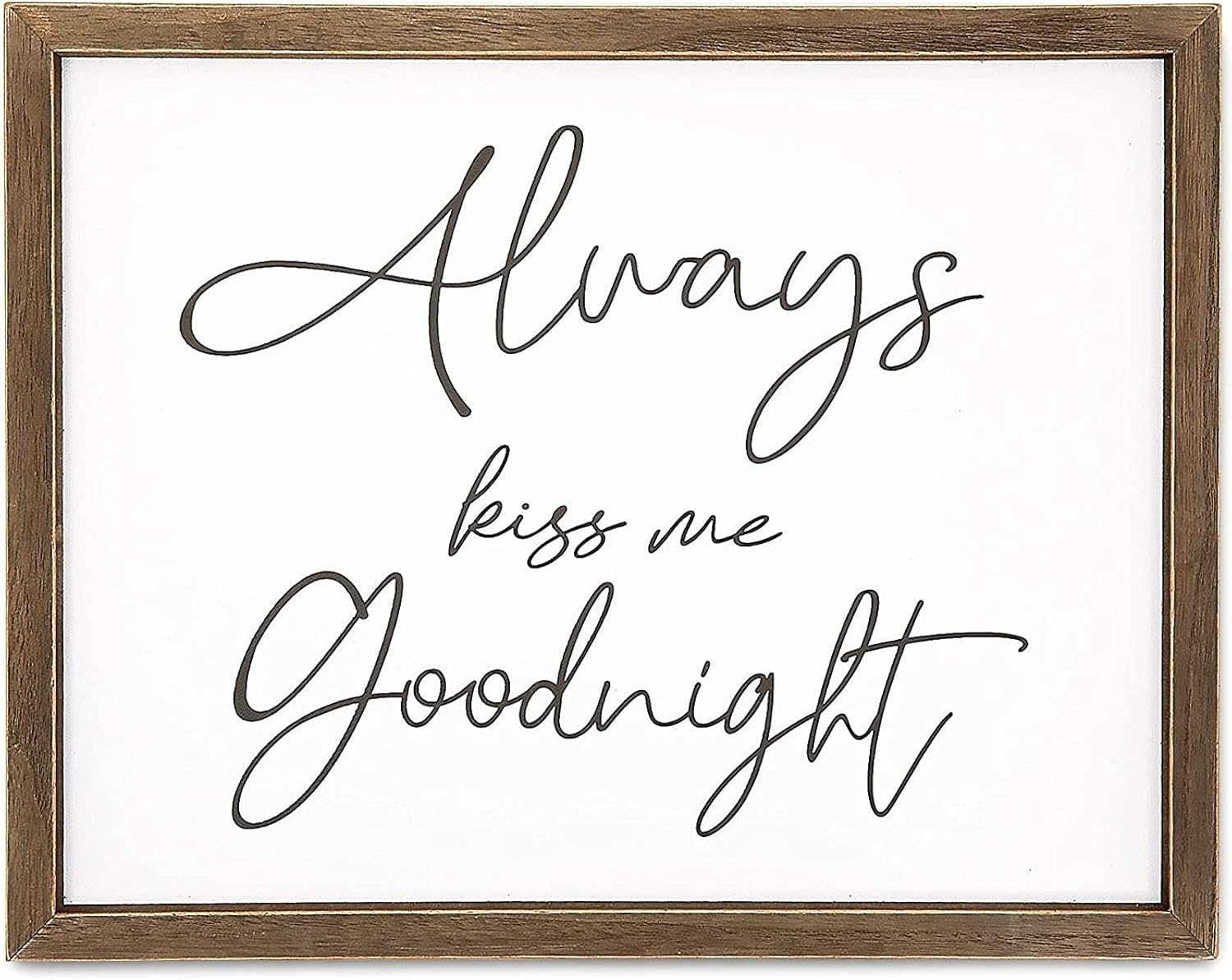 Farmlyn Creek Bedroom Wall Decor for Couples, Always Kiss Me Goodnight (15 x 12 In) - Home Decor Wall Art