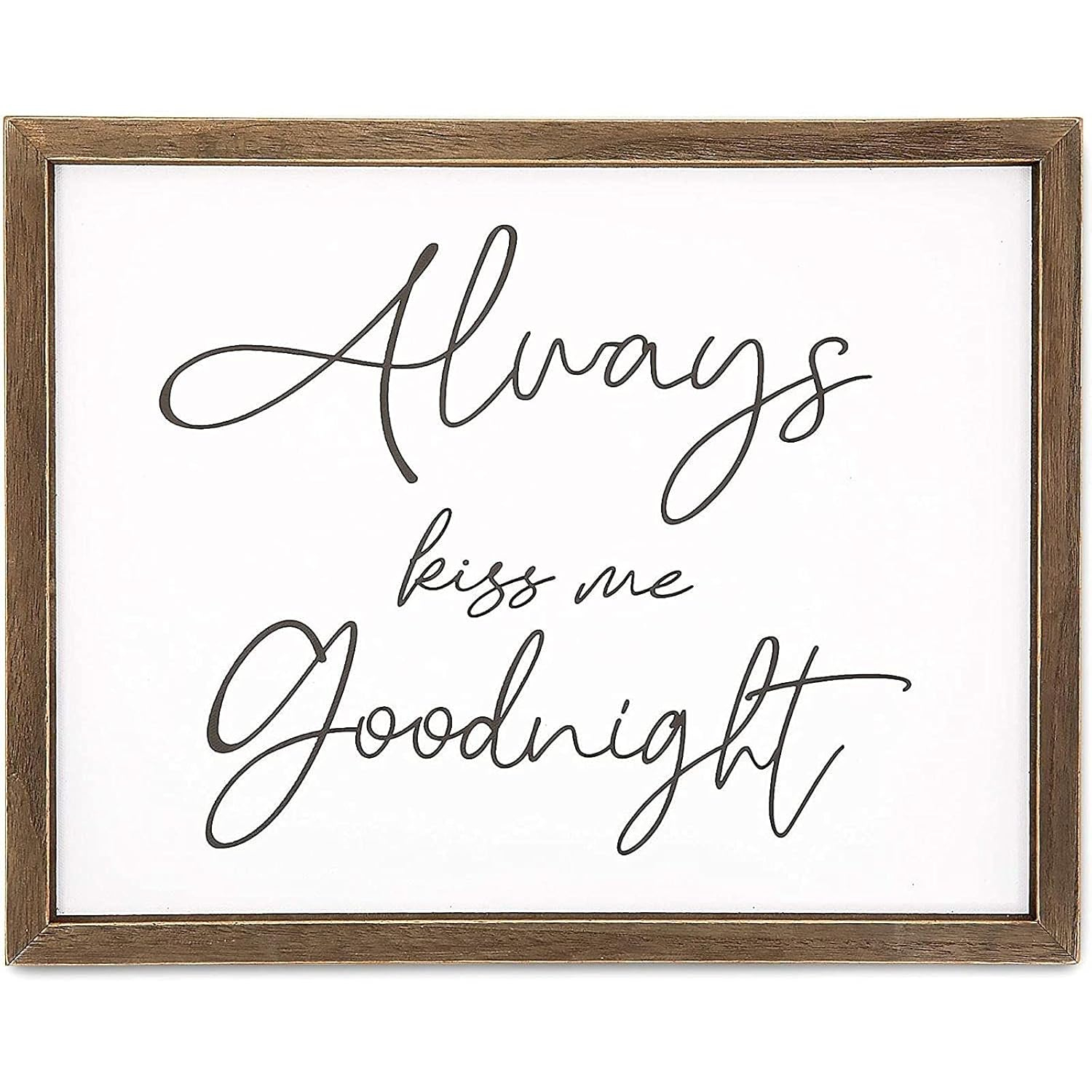 Farmlyn Creek Bedroom Wall Decor for Couples, Always Kiss Me Goodnight (15 x 12 In) - Home Decor Wall Art