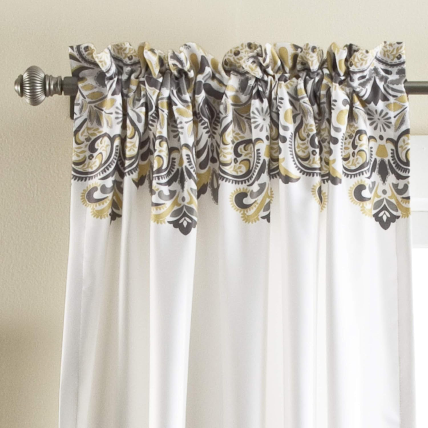 Home Boutique Clara Light Filtering Window Panel Yellow/Brown Set 52x84+2