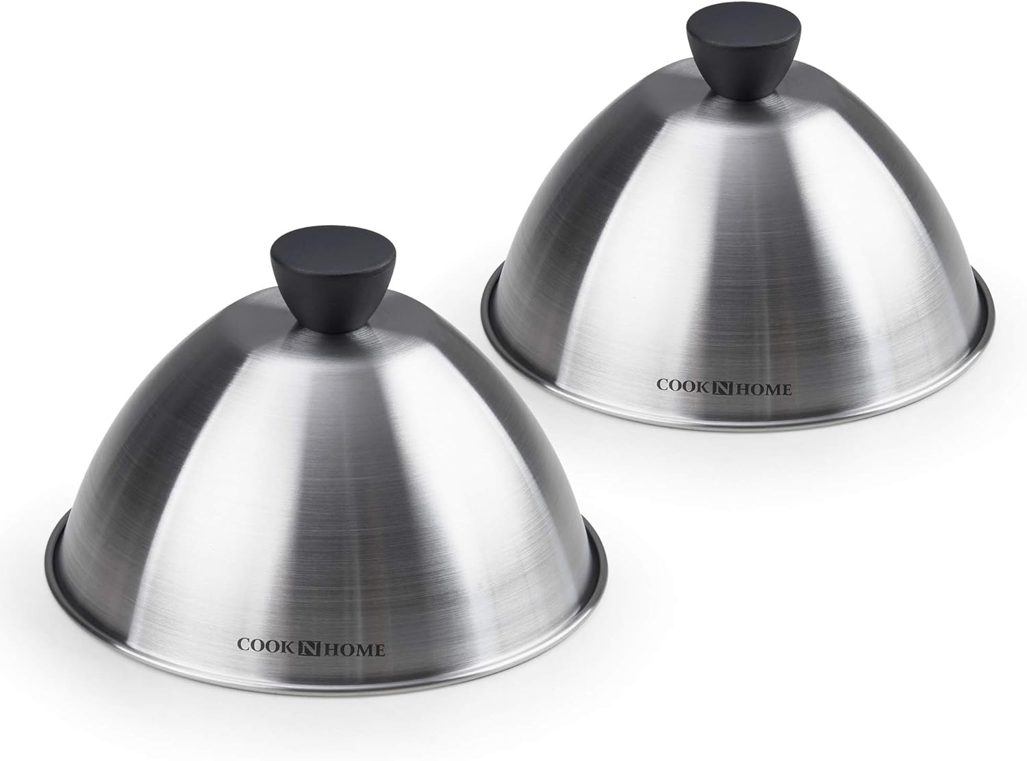 Cook N Home Cook N Home 6 in. 2 Pieces Stainless Steel Lid (Set of 2)