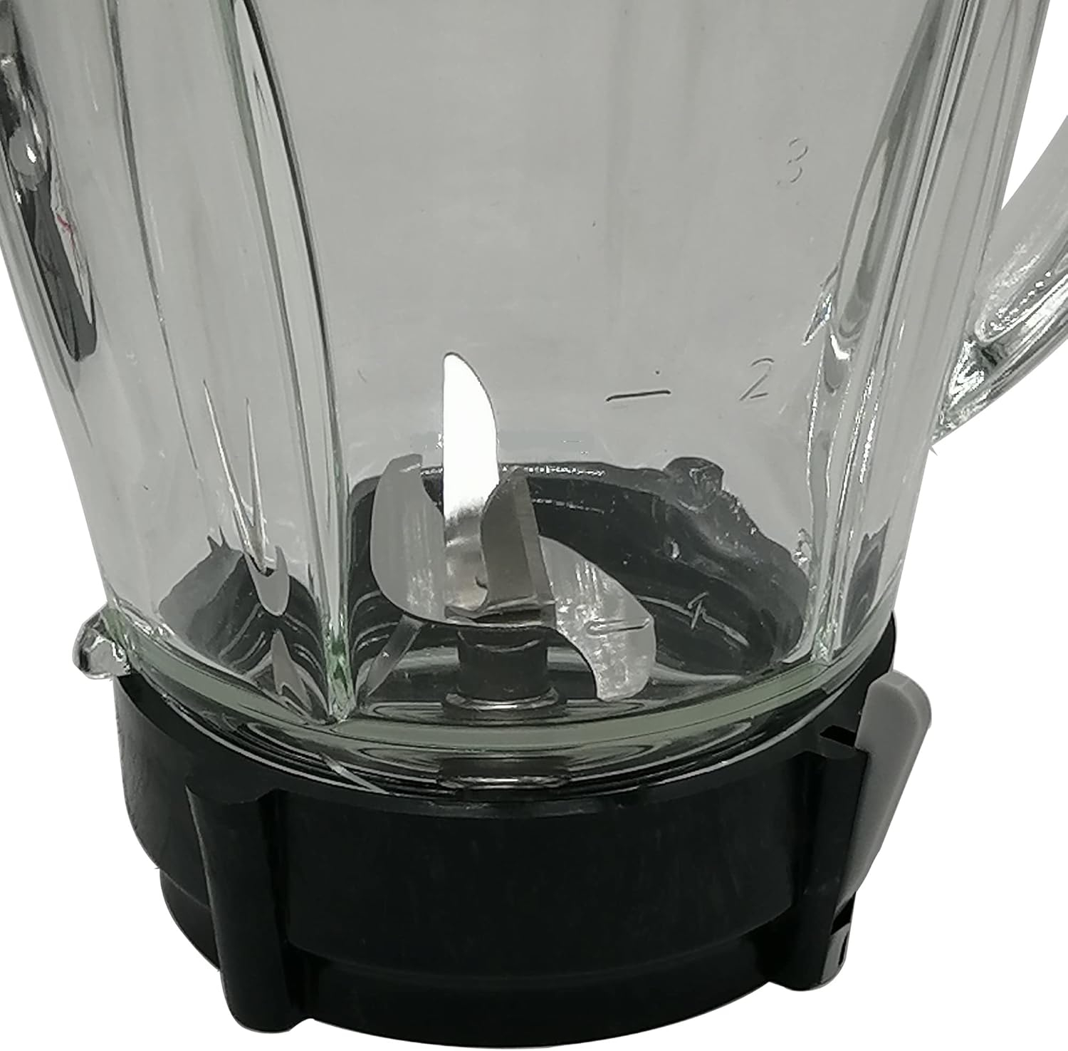 6-Cup Clear Glass Blender Jar with Black Lid