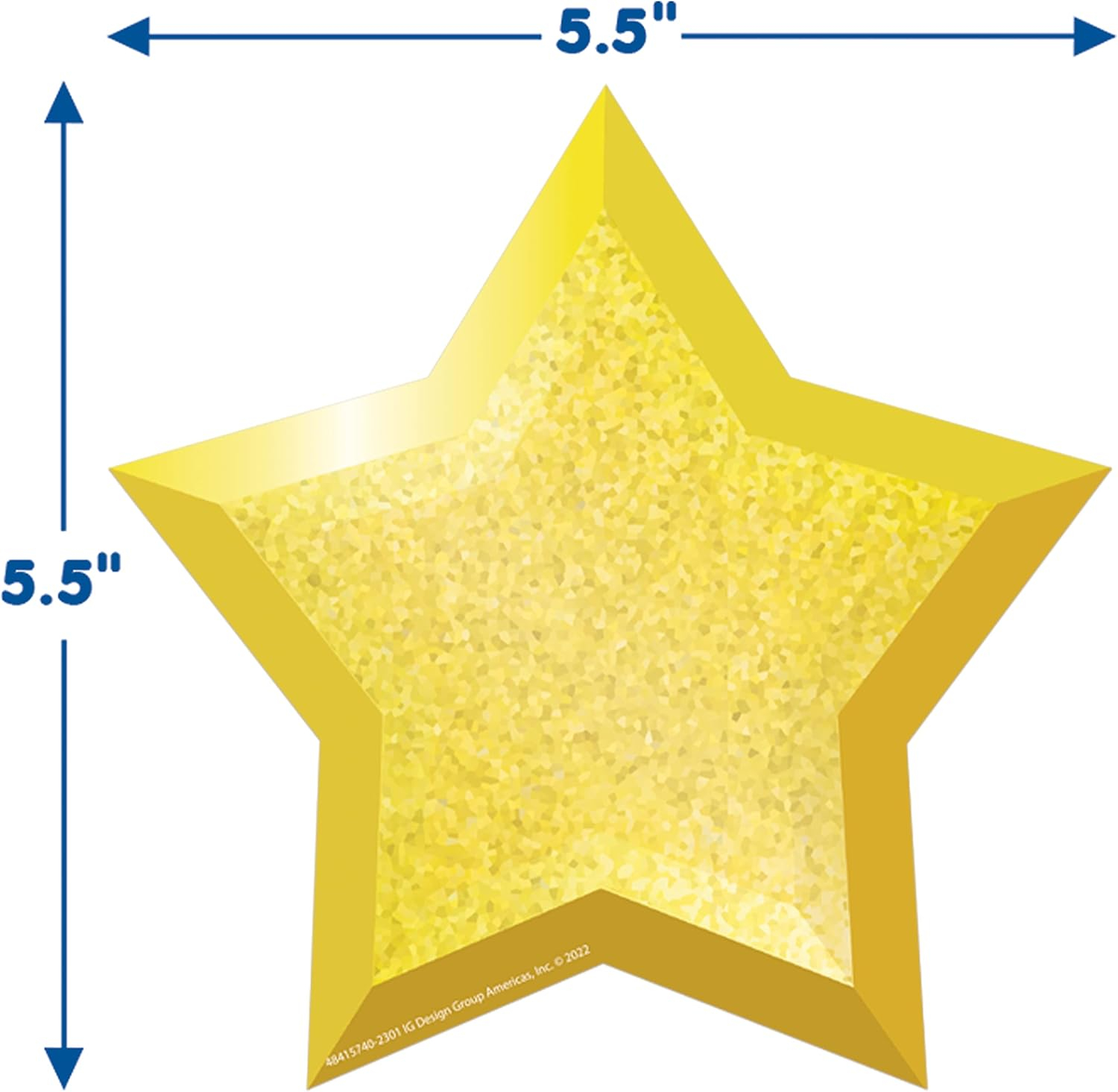 Eureka EU-841574 4.5 x 4.5 in. Stars Paper Cutouts
