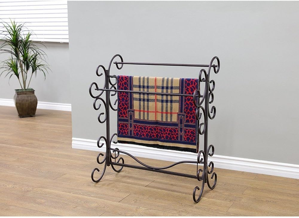 Metal Scroll Blanket Rack