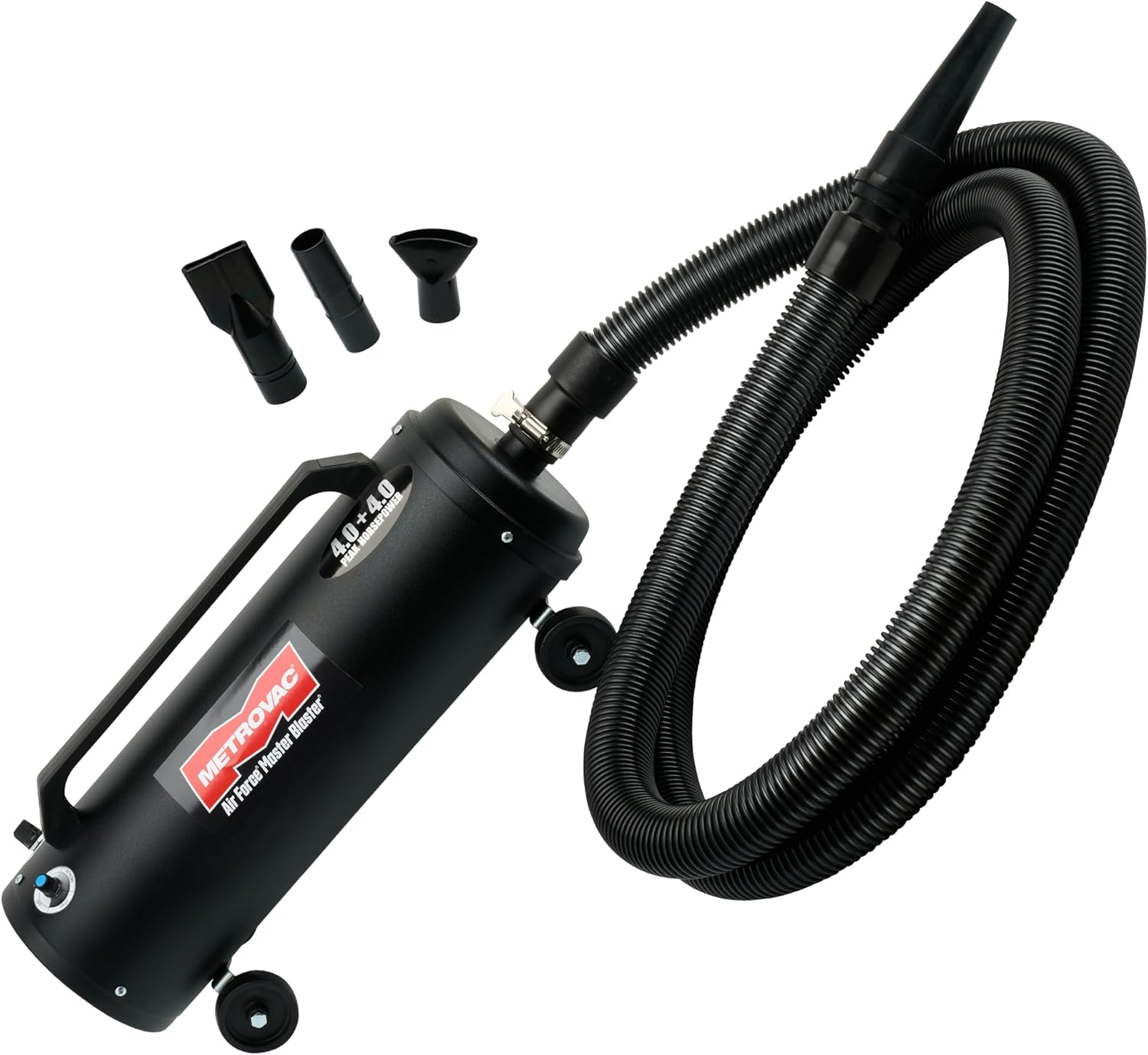 Black Steel Air Force Master Blaster Pet Dryer with Hose