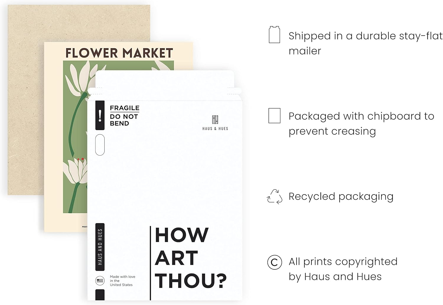 HAUS AND HUES Flower Market Poster Botanical Decor - Flower Wall Art, Flower Poster Vintage & Flower Prints Wall Art Sage Green Wall Art & Floral Prints UNFRAMED 12"x16" (Flower Market Sage)