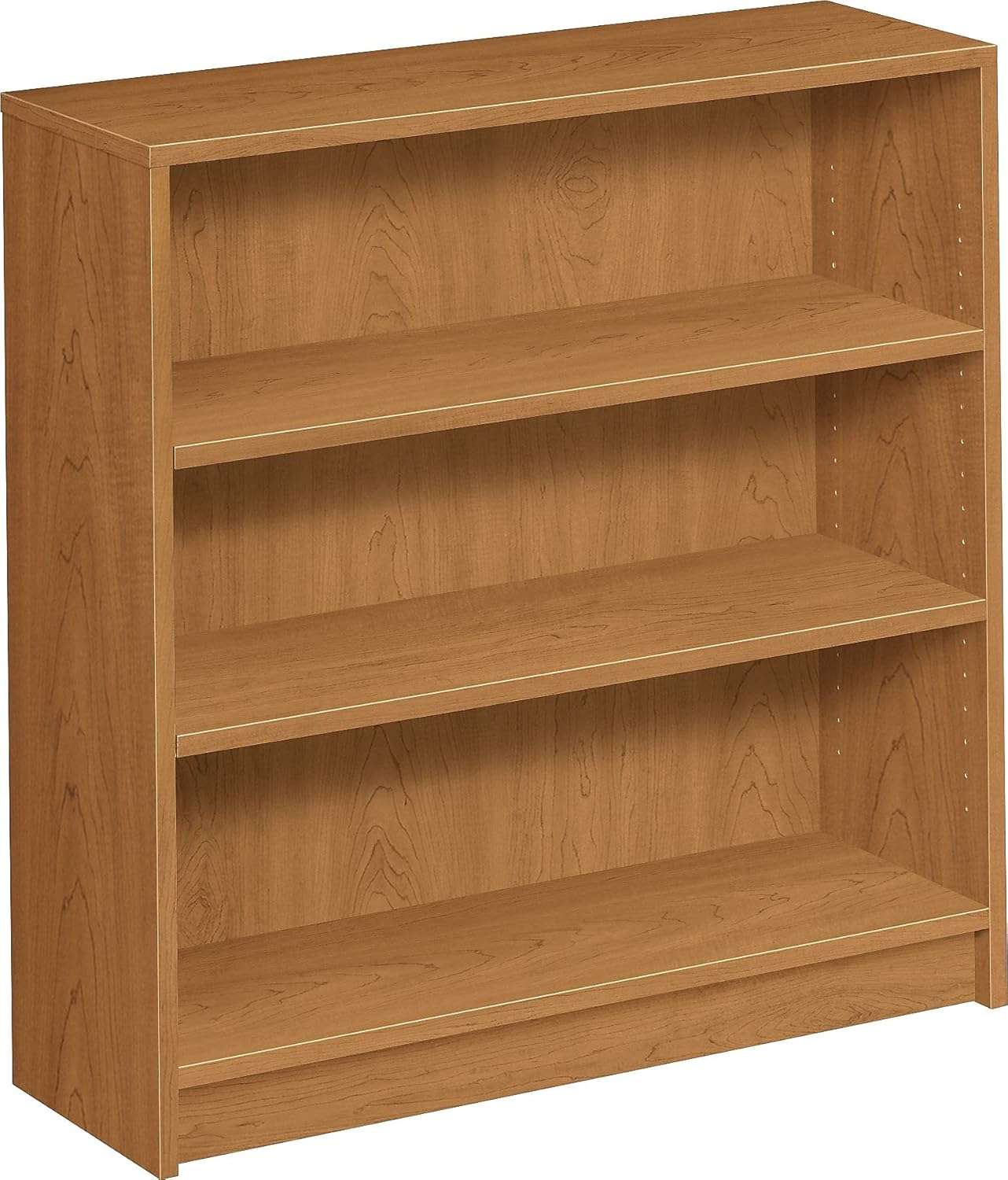 HON 1872C 1870 Series Laminate Bookcase with Square Edge, 3 Shelves, Harvest