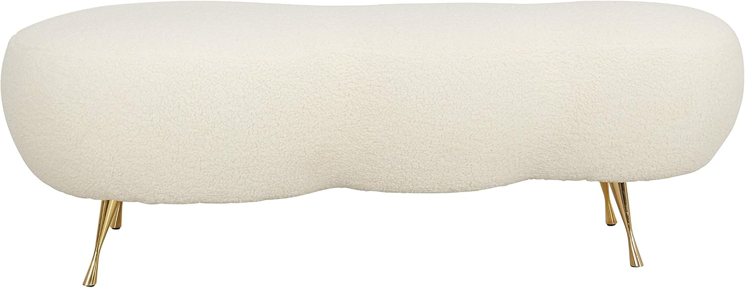 TOV Furniture Welsh Faux Shearling Bench