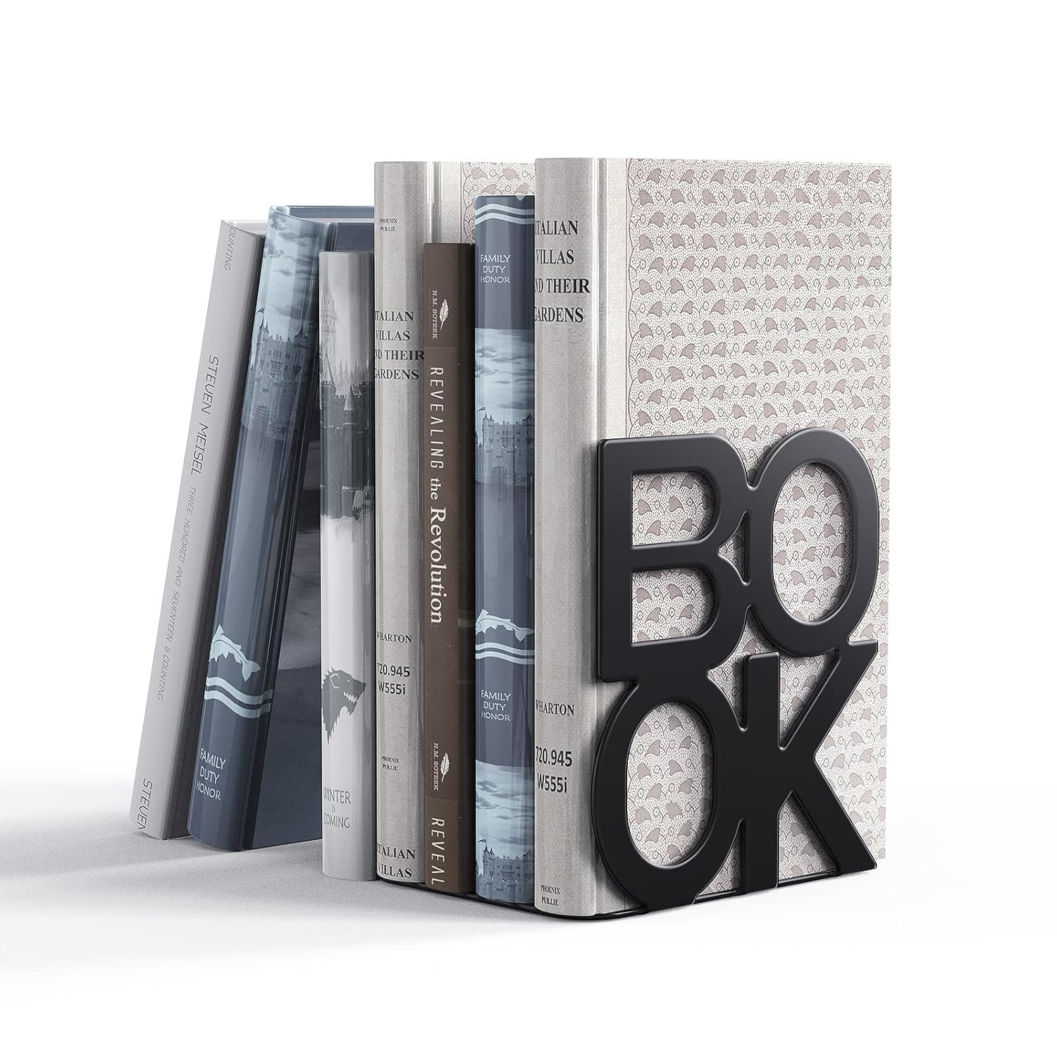 Book Ends,BookEnds Supports for Bookrack Desk,Bookend are Used for Books, Unique Appearance Design,Heavy Duty