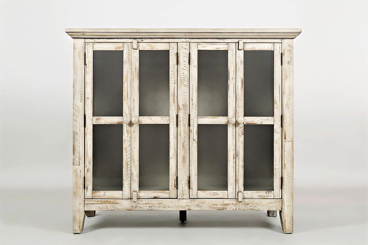 Jofran Rustic Shores 48" Coastal Distressed Acacia Four-Door Accent Cabinet