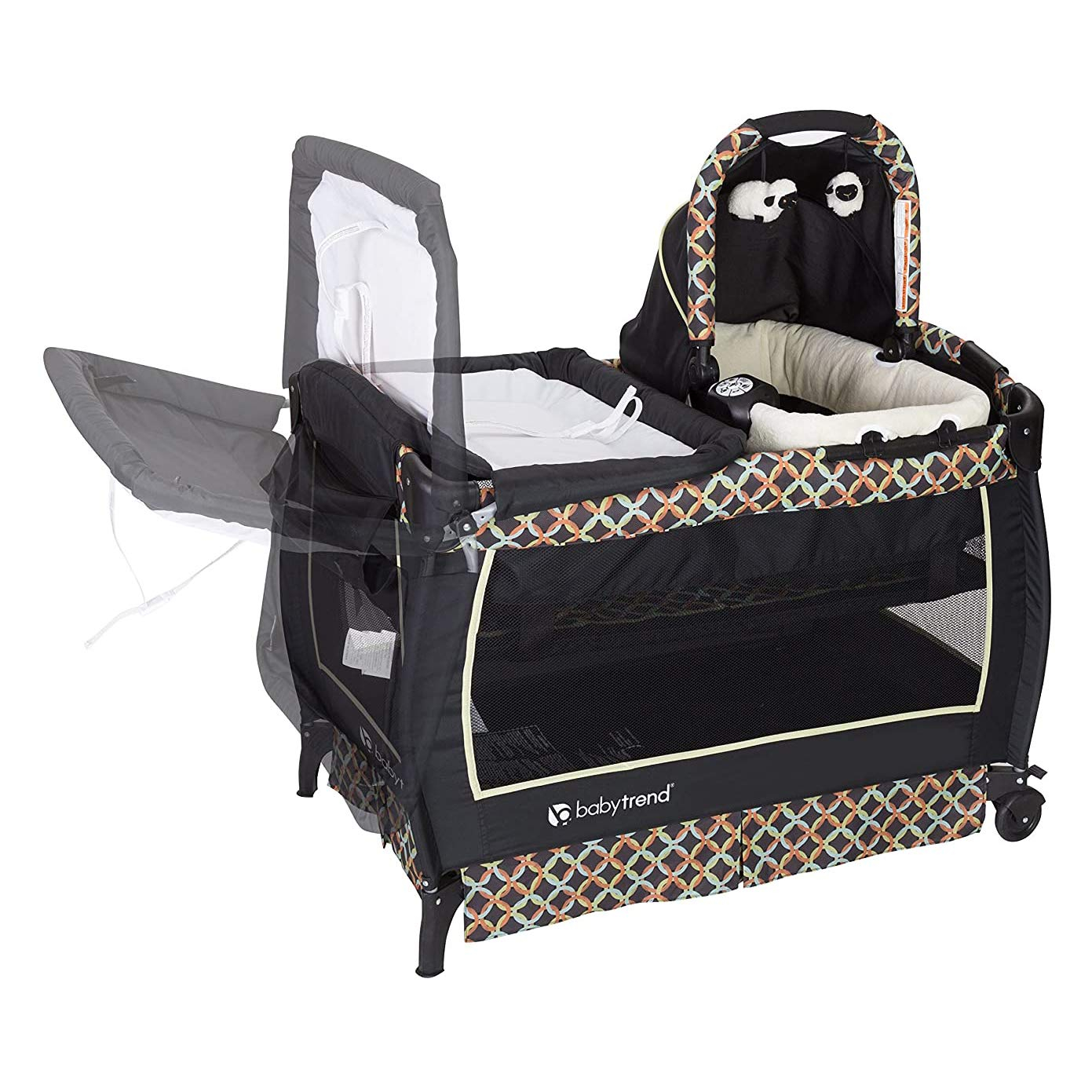 Portable Twin Nursery Center with Bassinet and Changing Station