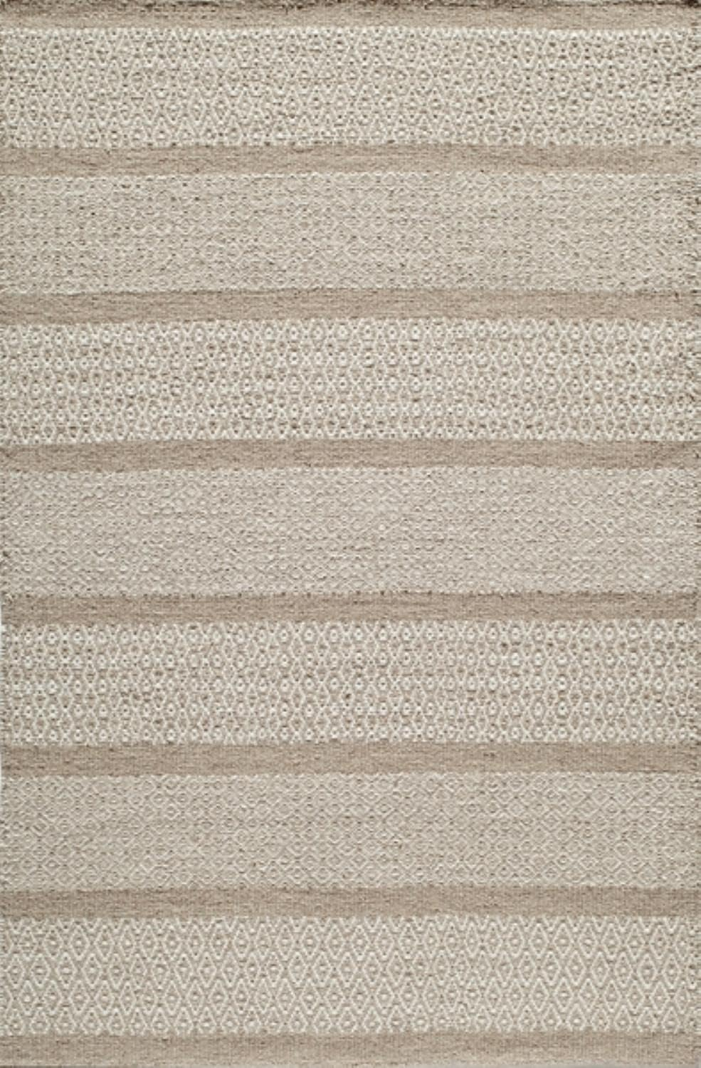 Momeni Rugs Mesa Collection, 100% Wool Hand Woven Flatweave Transitional Area Rug, 5' x 8', Beige