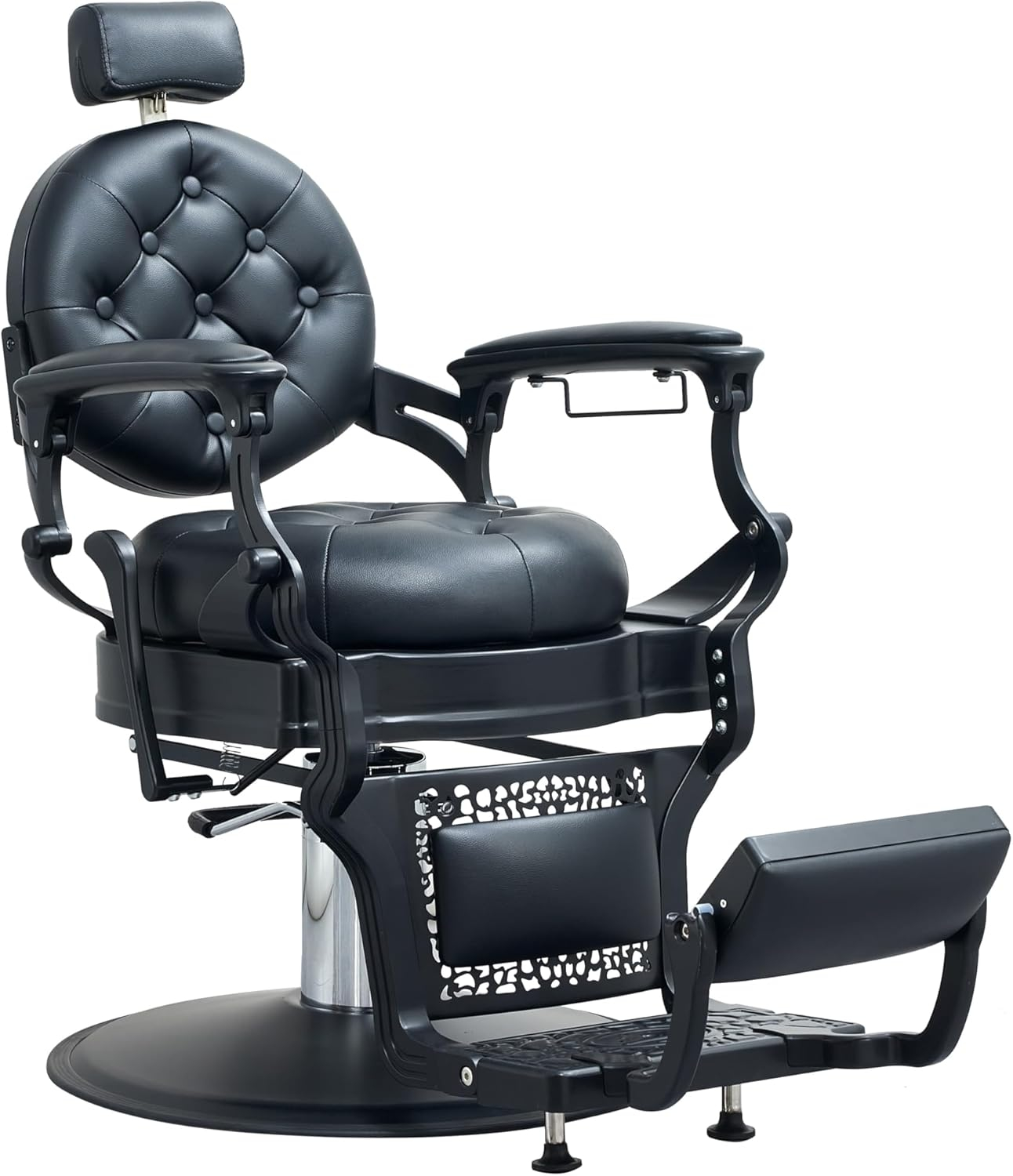 OmySalon Vintage Barber Chair All Purpose Heavy Duty, Hydraulic Recline Salon Beauty Styling Chair Retro, 360 Degree Swivel for Hair Stylist Tattoo