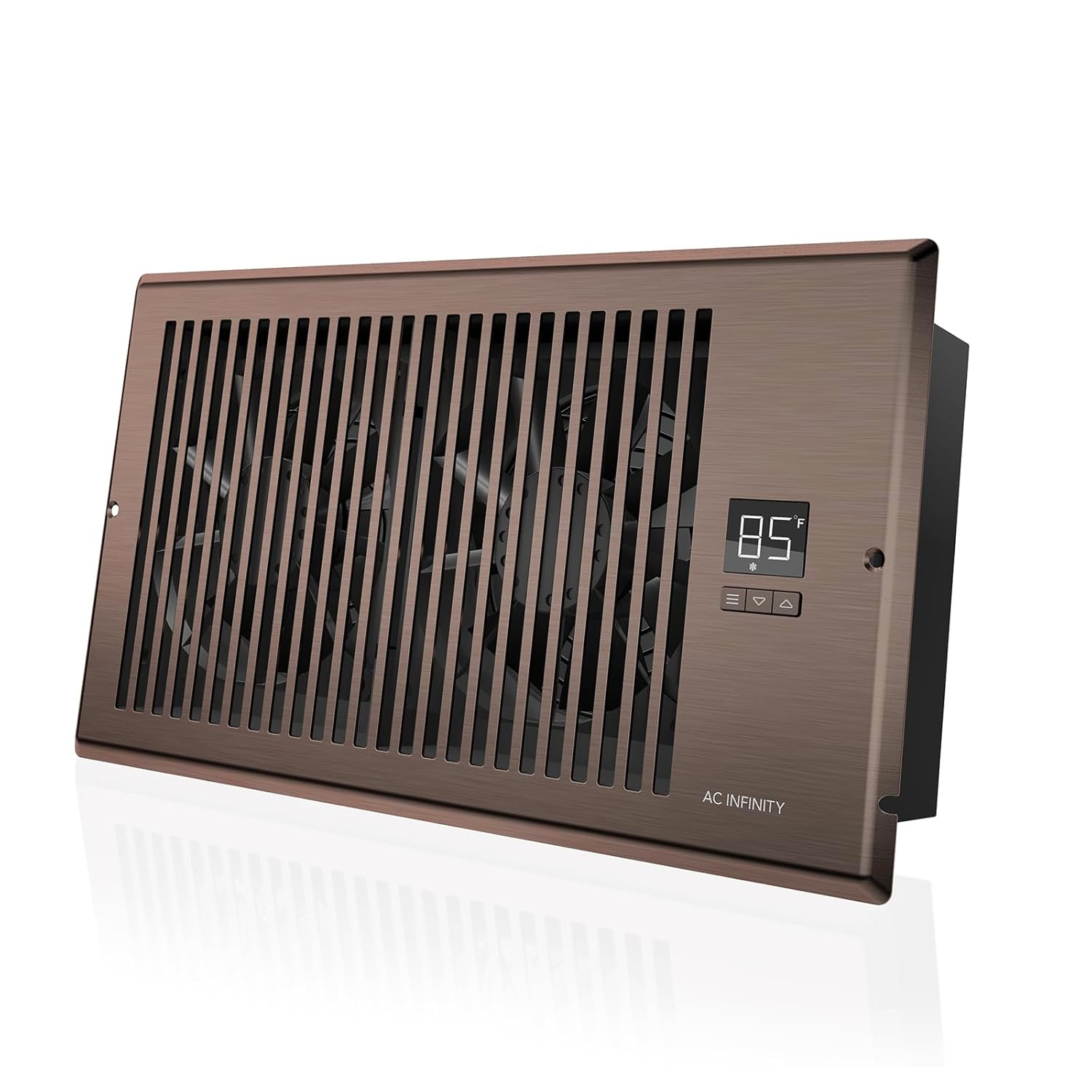 AC Infinity AIRTAP T6 Bronze, Register Booster Fan for 6” x 10” Register Holes, Improves Heating & Cooling Vents, Quiet 10-Speeds, Bluetooth App Control Data Alerts