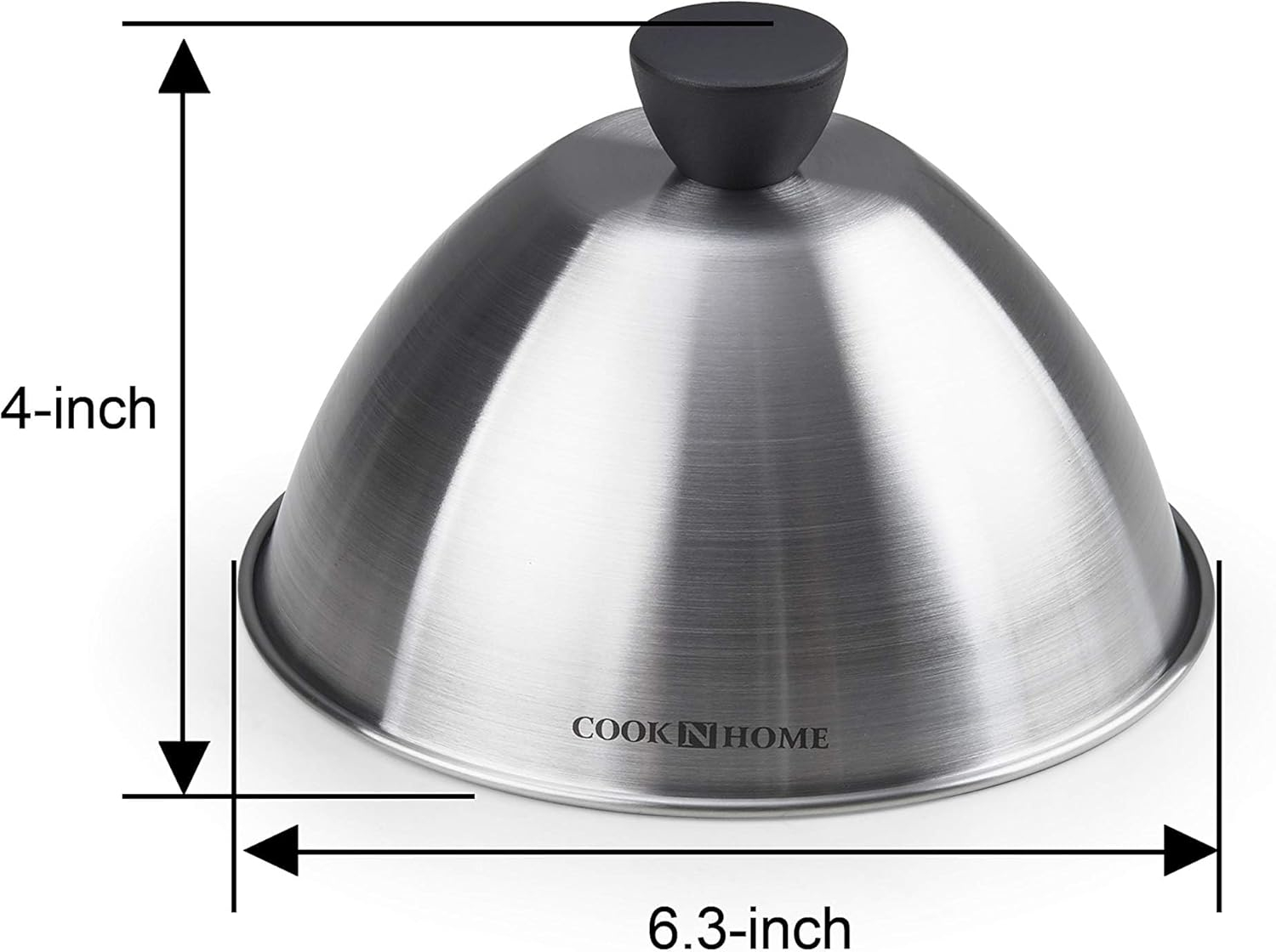 Cook N Home Cook N Home 6 in. 2 Pieces Stainless Steel Lid (Set of 2)