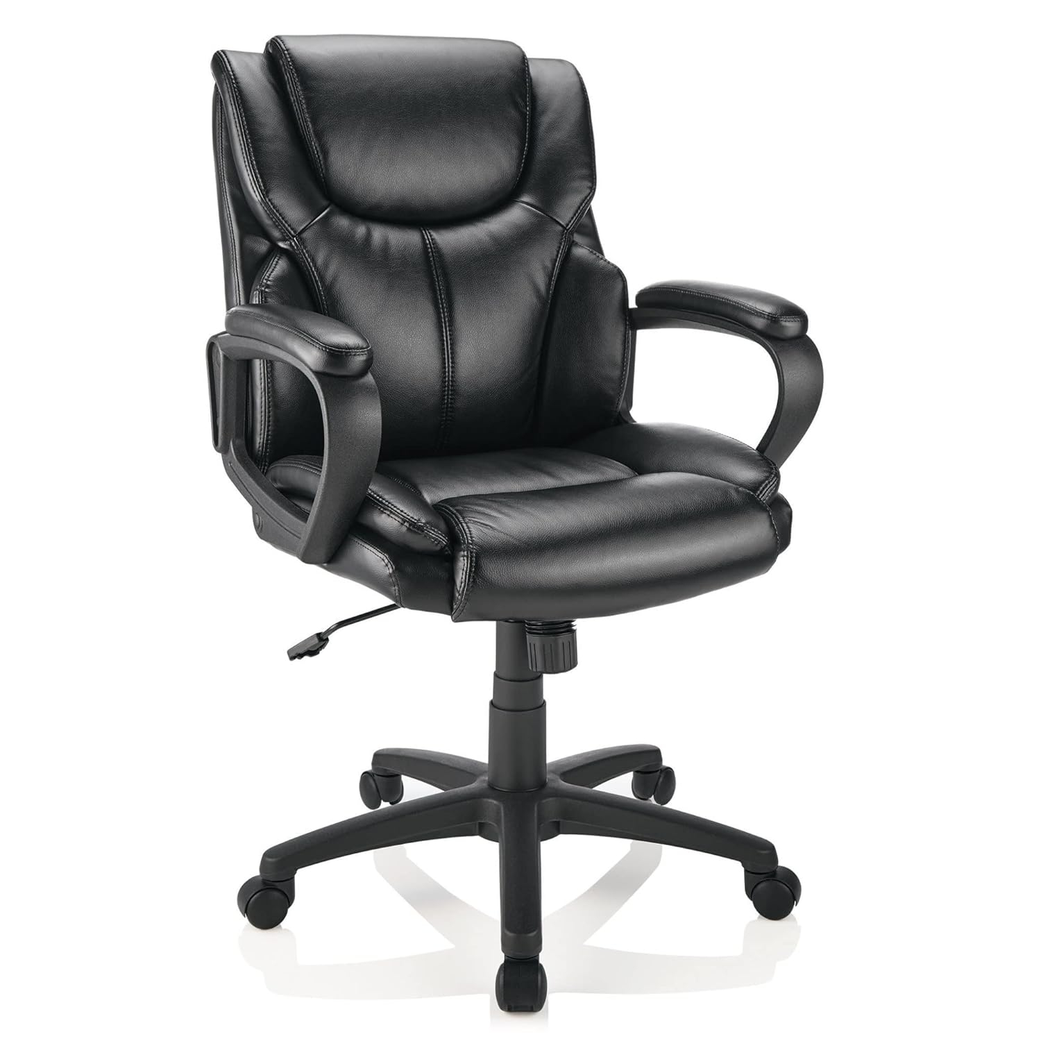 ® Mayhart Vinyl Mid-Back Chair, Black