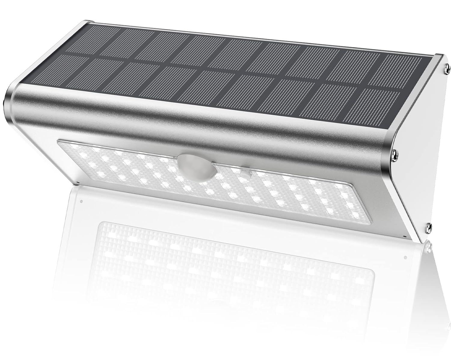 SECUROAD Super Bright Solar Lights Outdoor IP65 Water Proof, 1100 Lumens Wireless LED Motion Sensor Light, Aluminum Metal Housing Security Lights Flood Wall Lights, 1 Pack (Daylight)