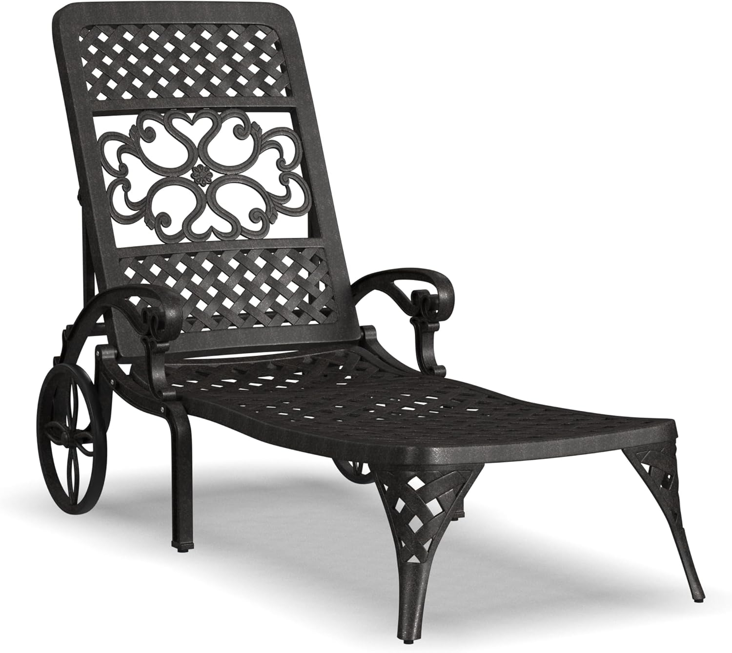 Homestyles Sanibel Cast Aluminum Outdoor Patio Reclining Chaise Lounge in Bronze