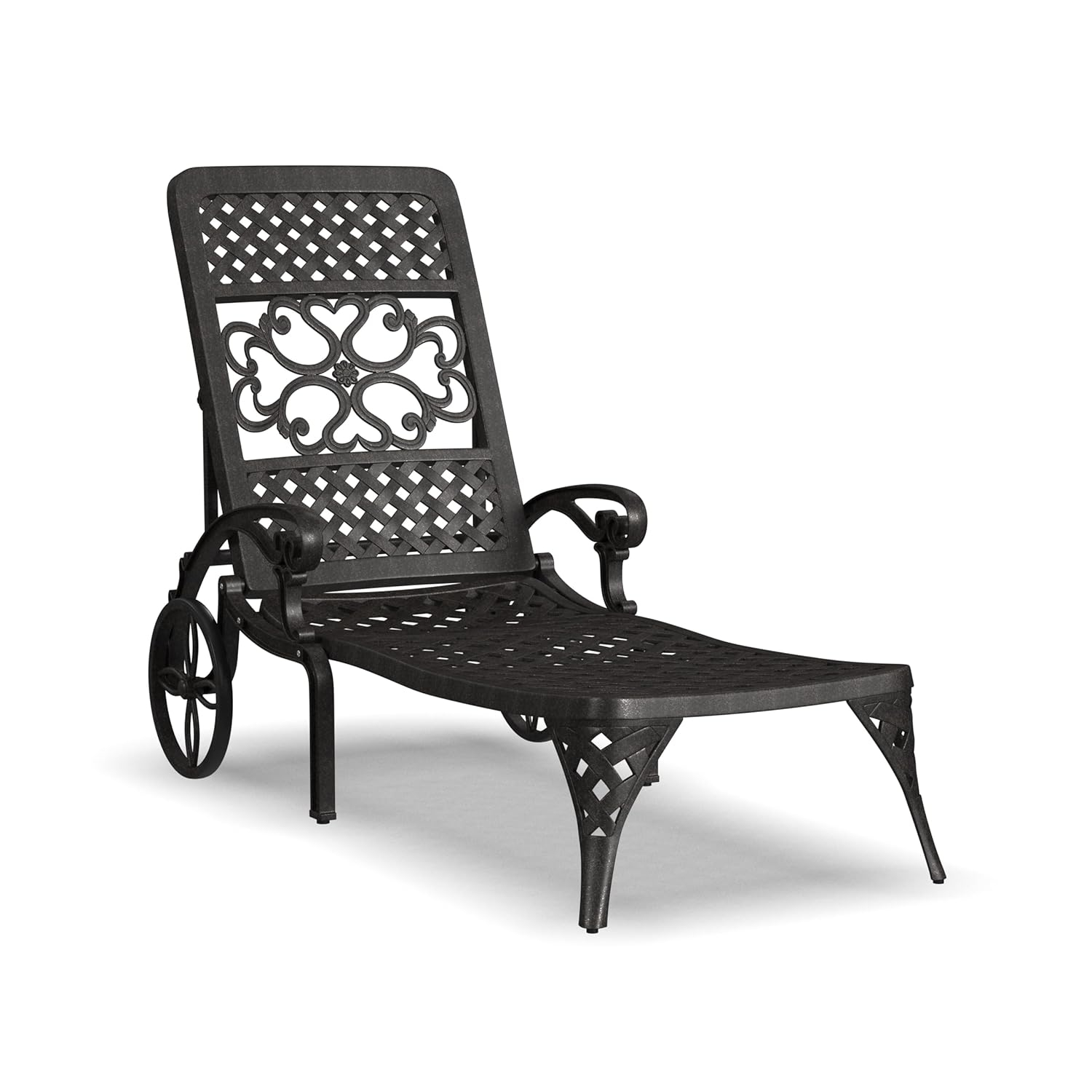 Homestyles Sanibel Cast Aluminum Outdoor Patio Reclining Chaise Lounge in Bronze