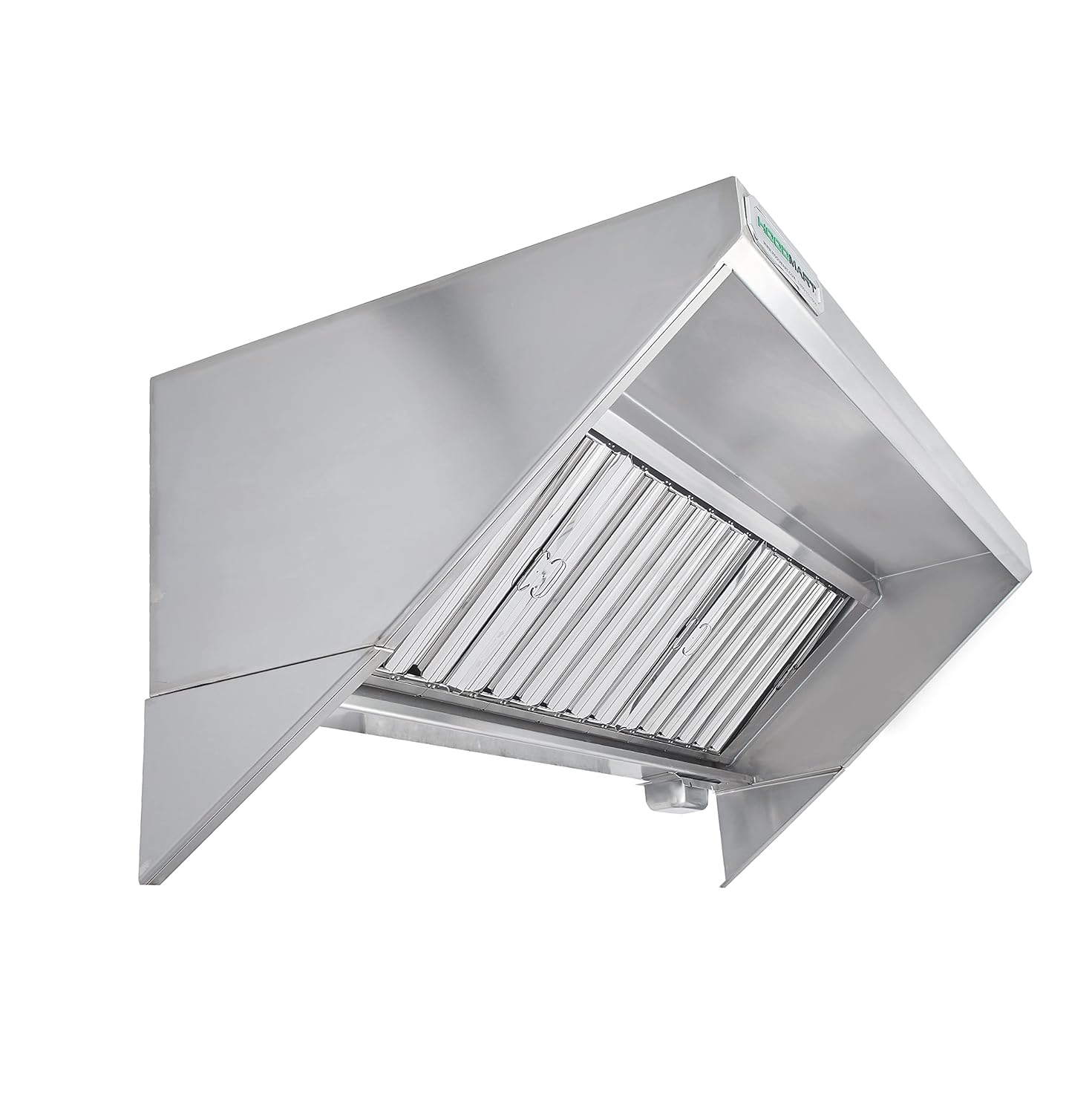 HOODMART 5’ Concession Trailer Hood for Food Truck | UL and NSF Listed | Commercial Range Hood with Baffle Style Filters and Grease Cup | Stainless Steel Kitchen Equipment