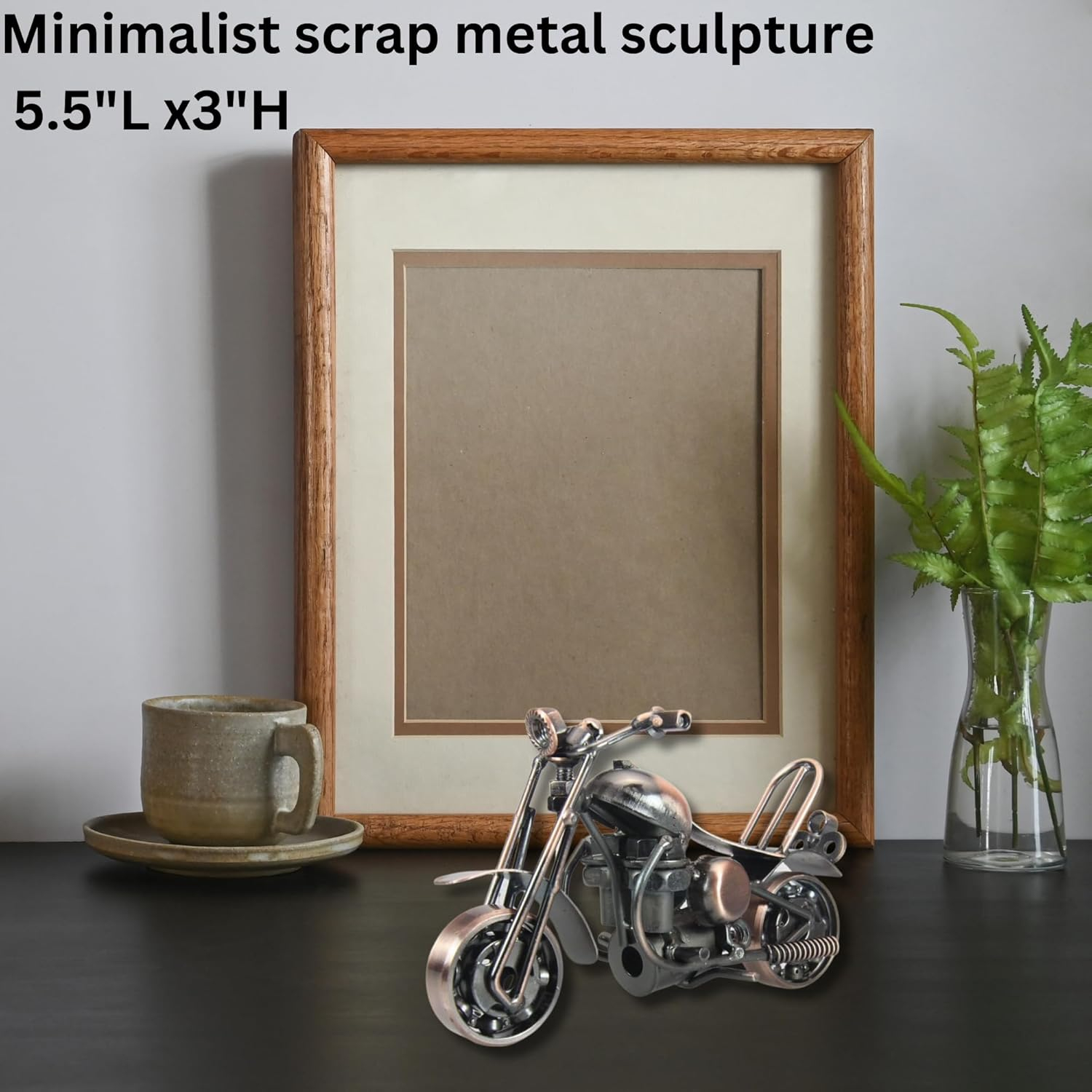 Trebisky Metal Motorcycle Decor Figurine Iron Motorcycle Sculpture Desk Decor Art Gift Vintage Home Office Decor Birthday for Men Friend Dad Son Him (Chopper)