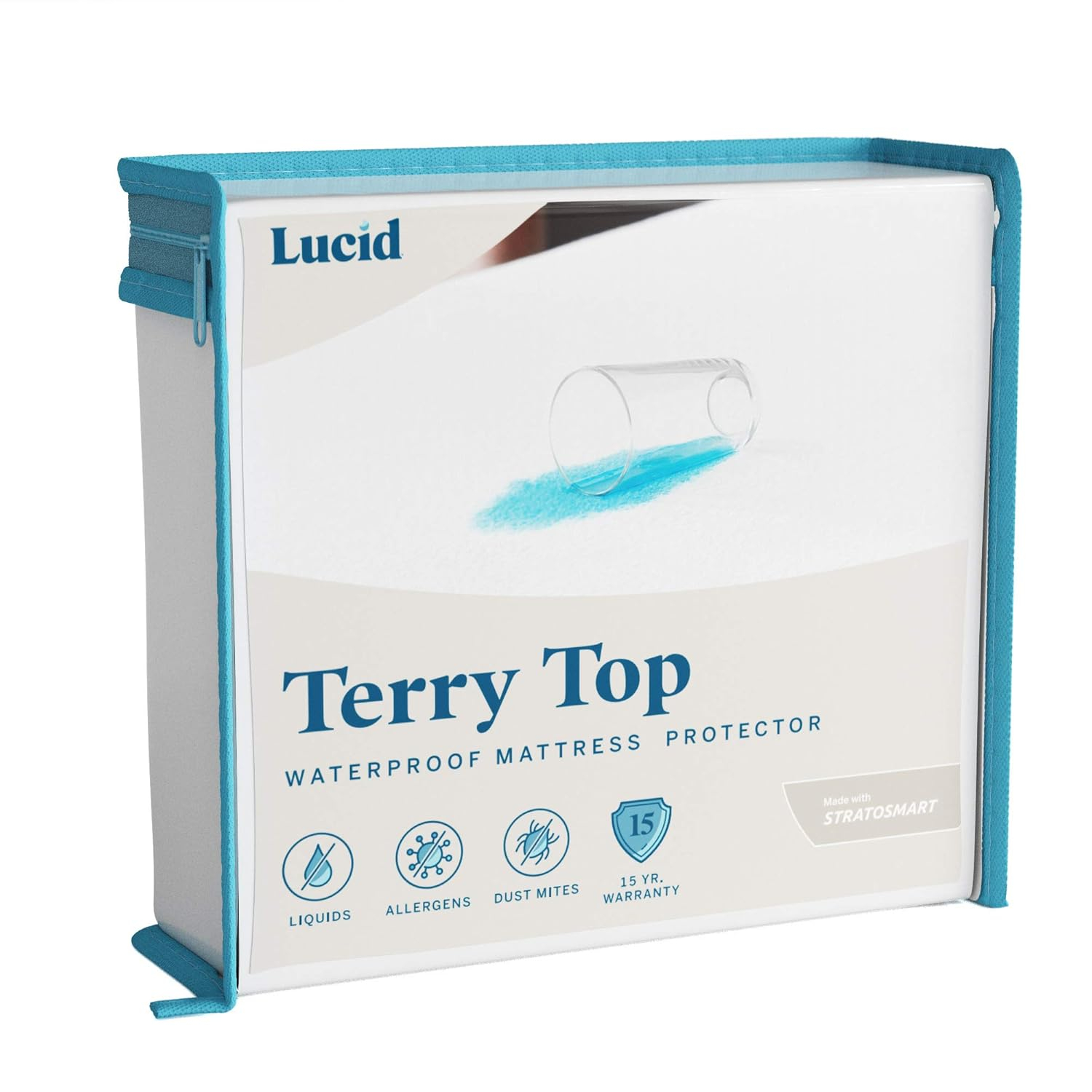 Lucid Premium Waterproof Fitted Mattress Protector, Twin XL