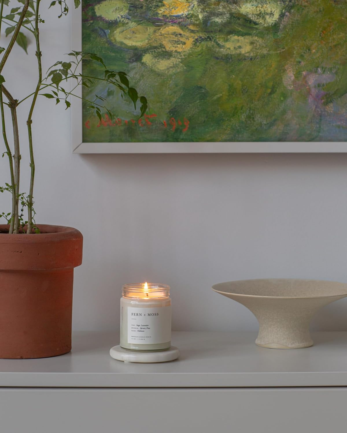 Gold Lavender Scented Soy Candle with Brushed Lid