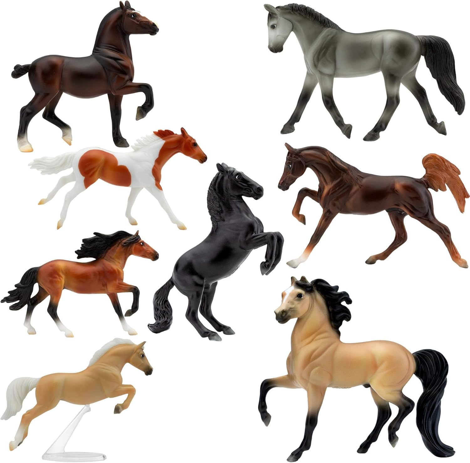 Breyer Stablemates Deluxe Horse Collection Figure Set W/ 8 Horses - 1:32 Scale