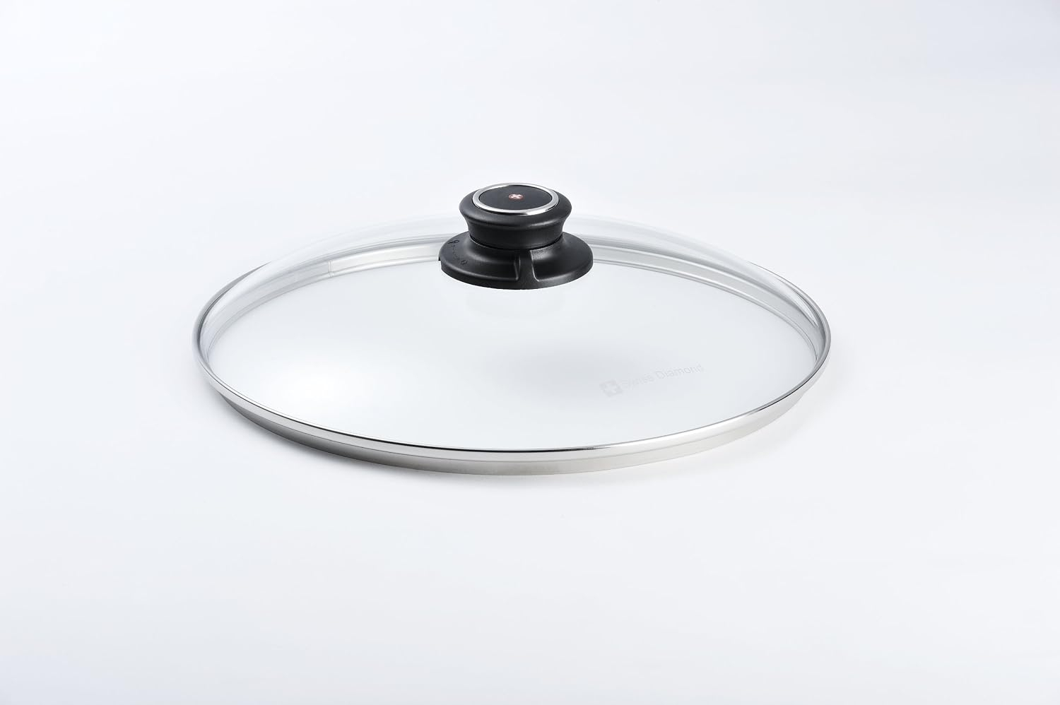 Swiss Diamond 10.25" (26cm) Round Heat Tempered Glass Lid With Adjustable Steam Valve