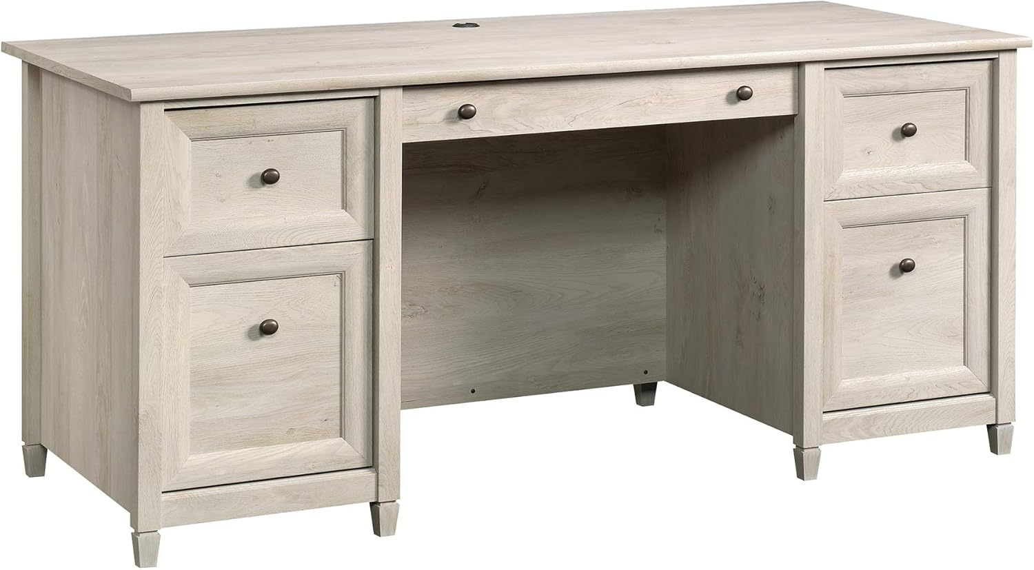 Sauder Edge Water Executive Desk, Chalked Chestnut Finish