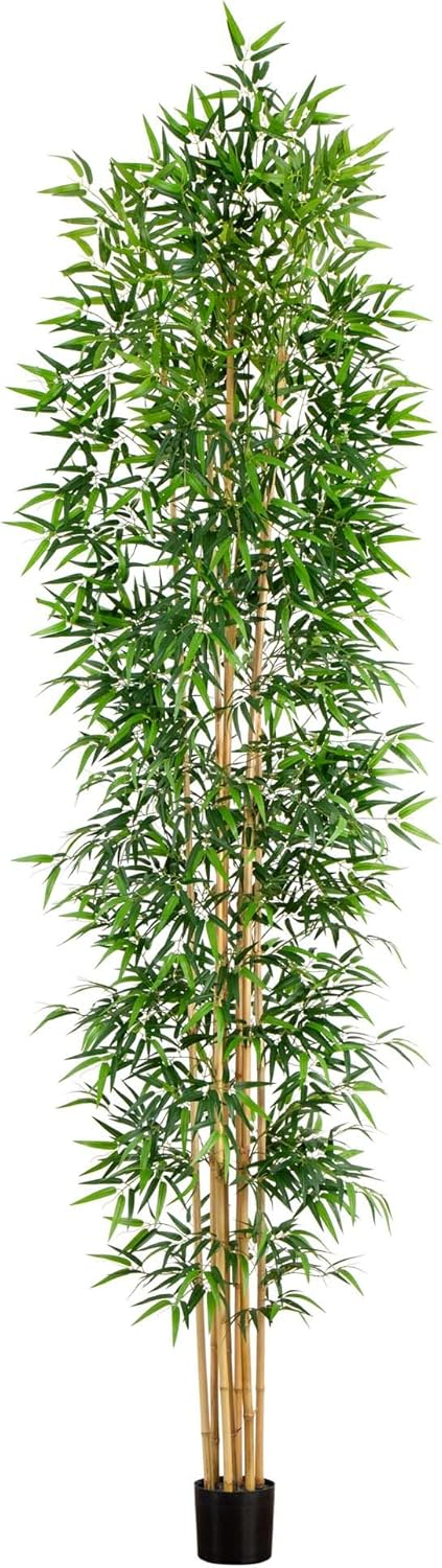Nearly Natural 12ft. Artificial Bamboo Tree with Real Bamboo Trunks